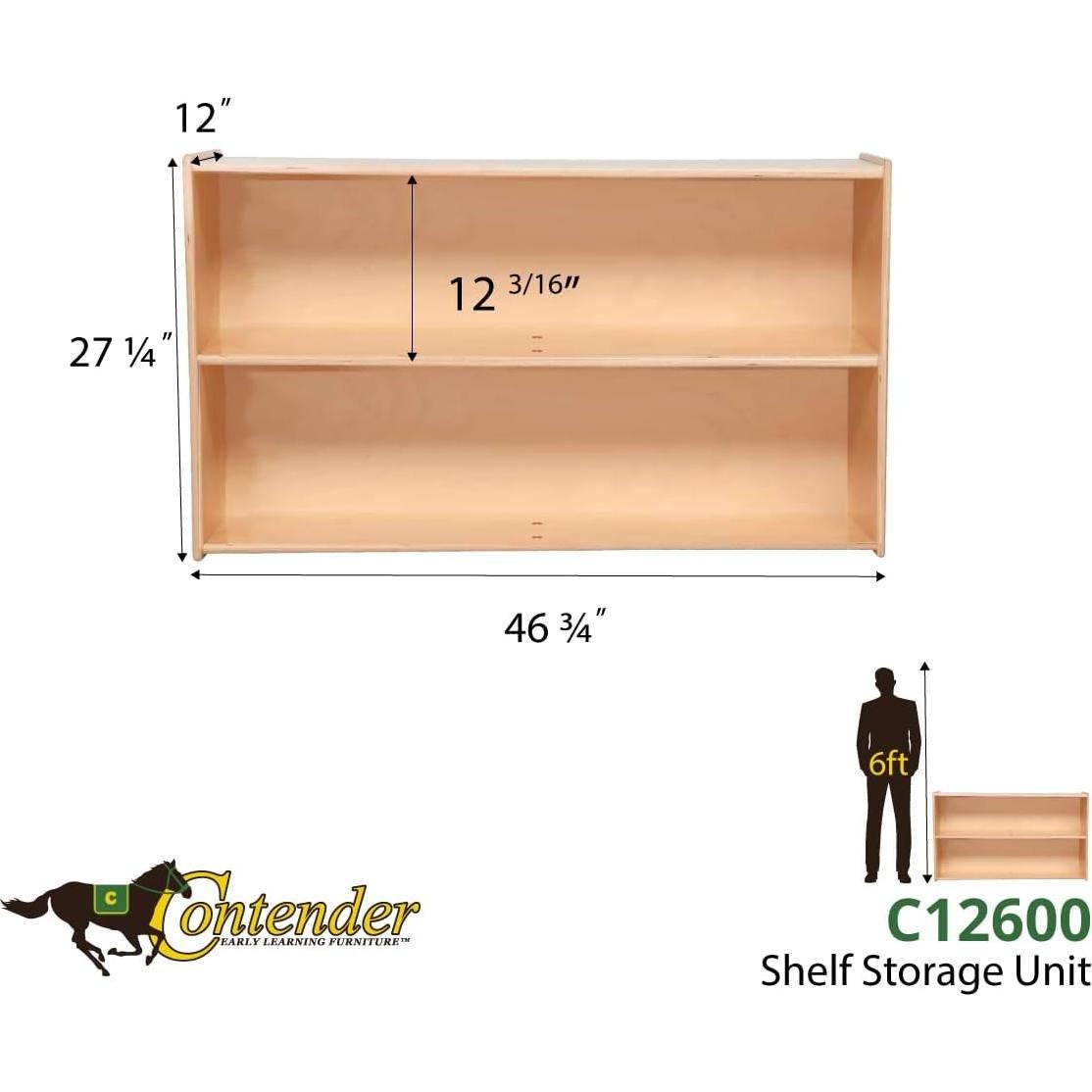 Estantería Horizontal 2 Estantes Contender - Almacenamiento Infantil