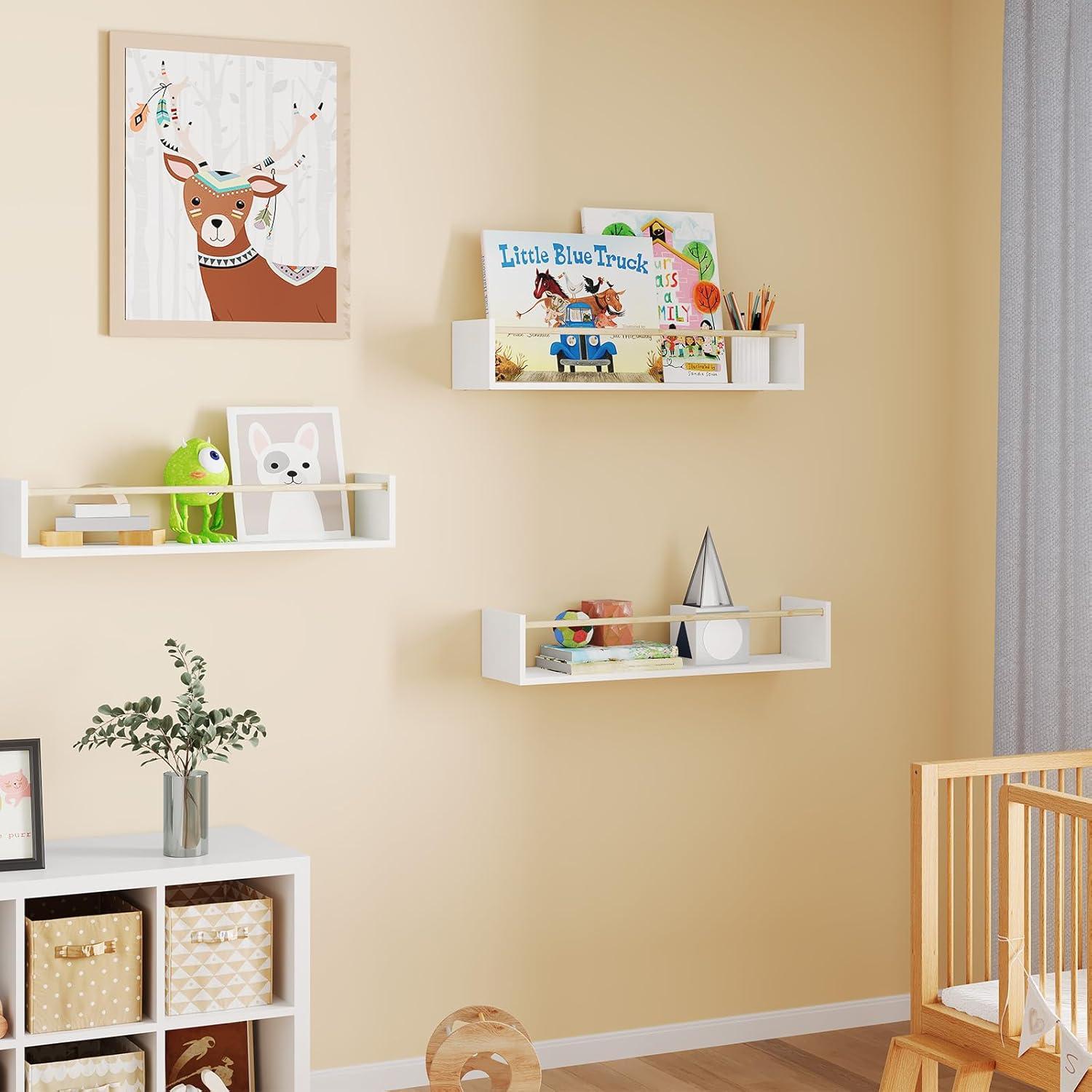 Estanterías Flotantes Fixwal de Madera para Niños - Juego de 3