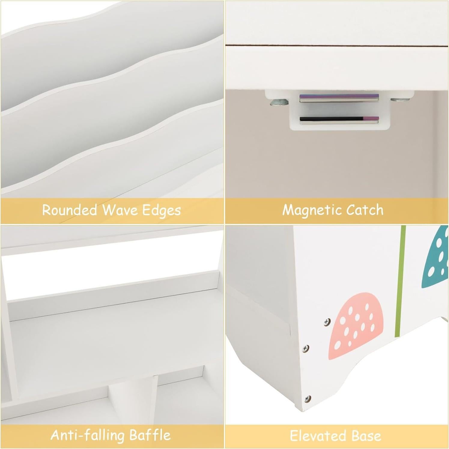 Librero Multifuncional Costzon para Niños 3 Niveles Blanco