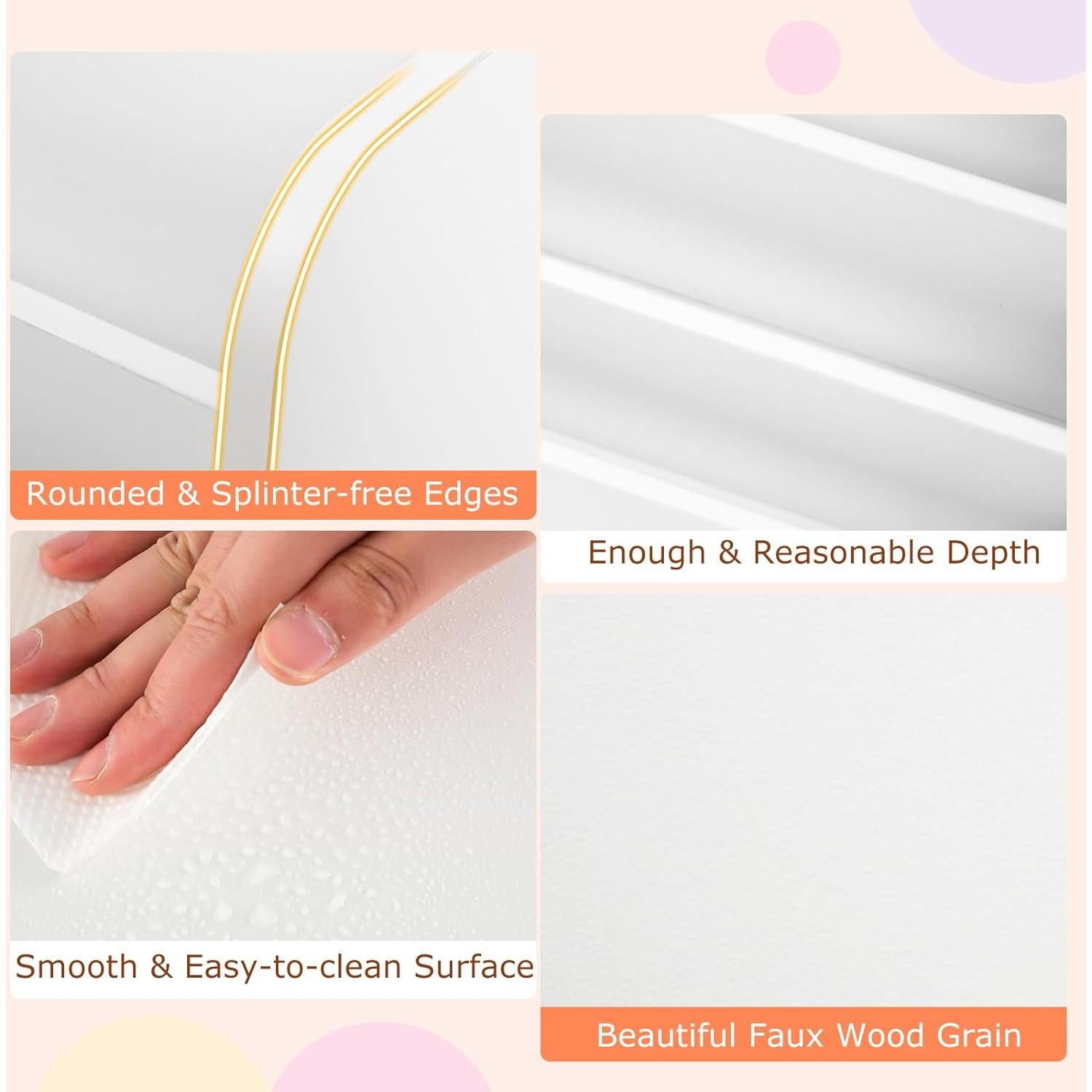 Estantería de Libros para Niños Costzon 4 Niveles Blanco