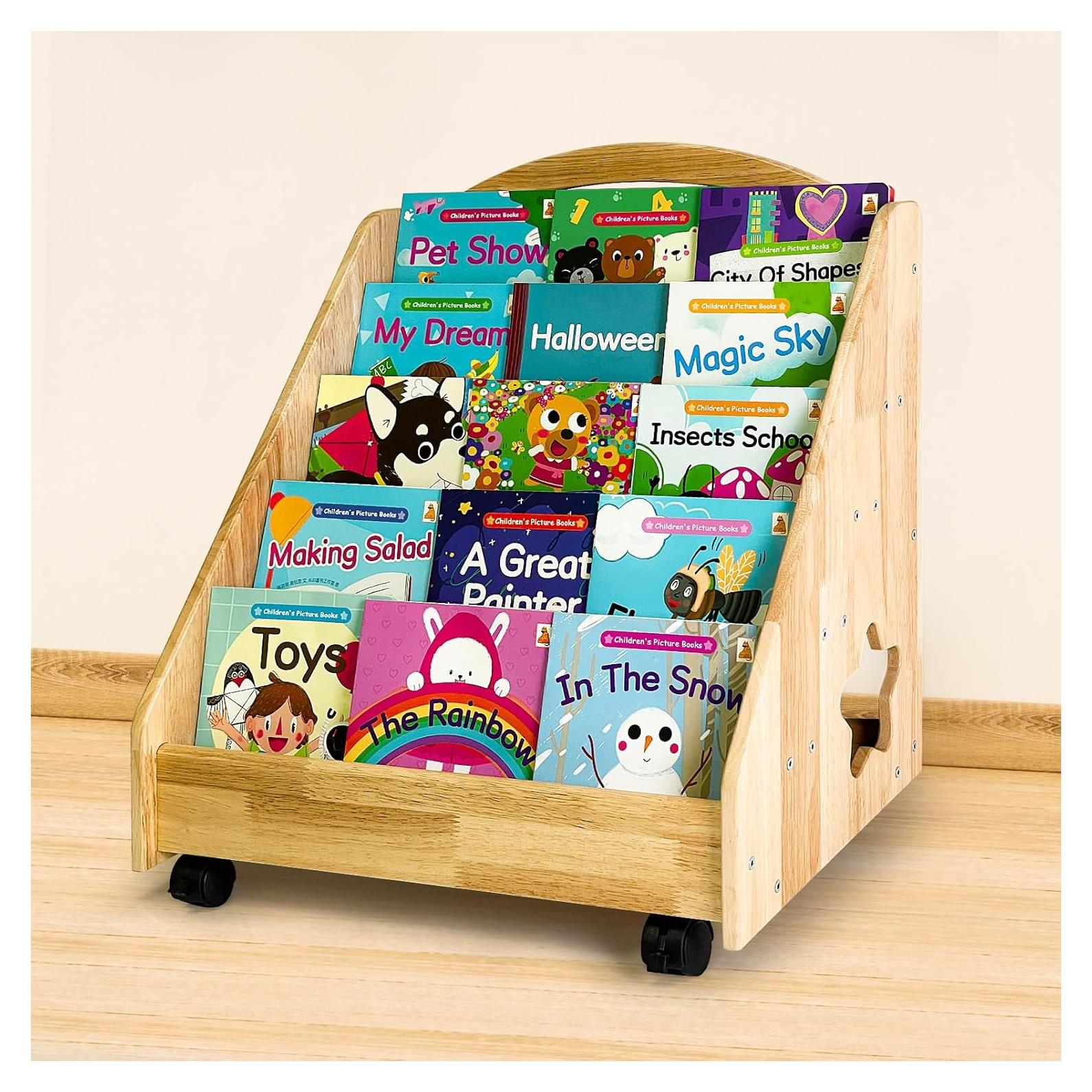 Estantería Montessori Zamsion 5 Niveles con Ruedas y Pizarra