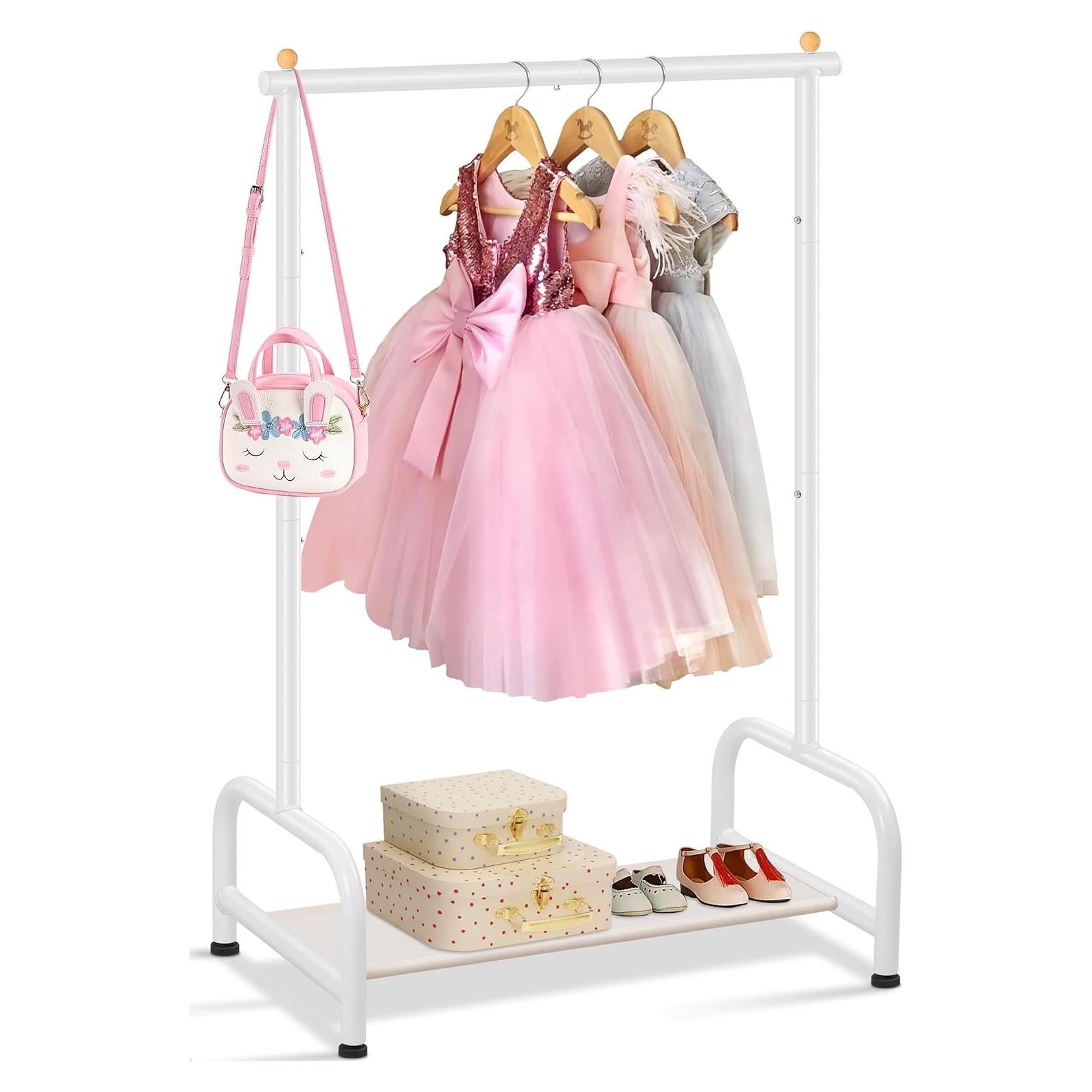 Rack de Ropa para Niños Sleeping Lamb Blanco 81.3x38.1x114.3 cm