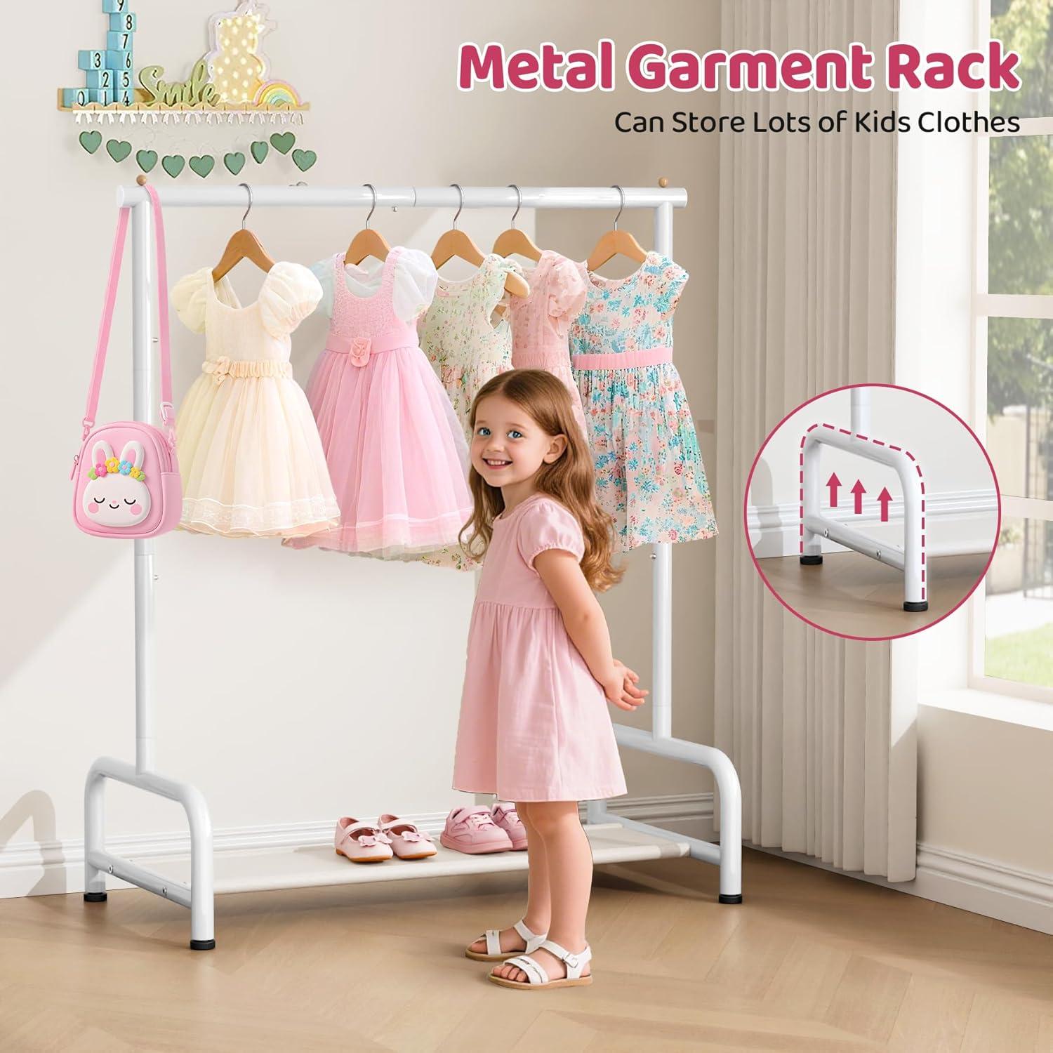 Rack de Ropa para Niños Sleeping Lamb Blanco 81.3x38.1x114.3 cm