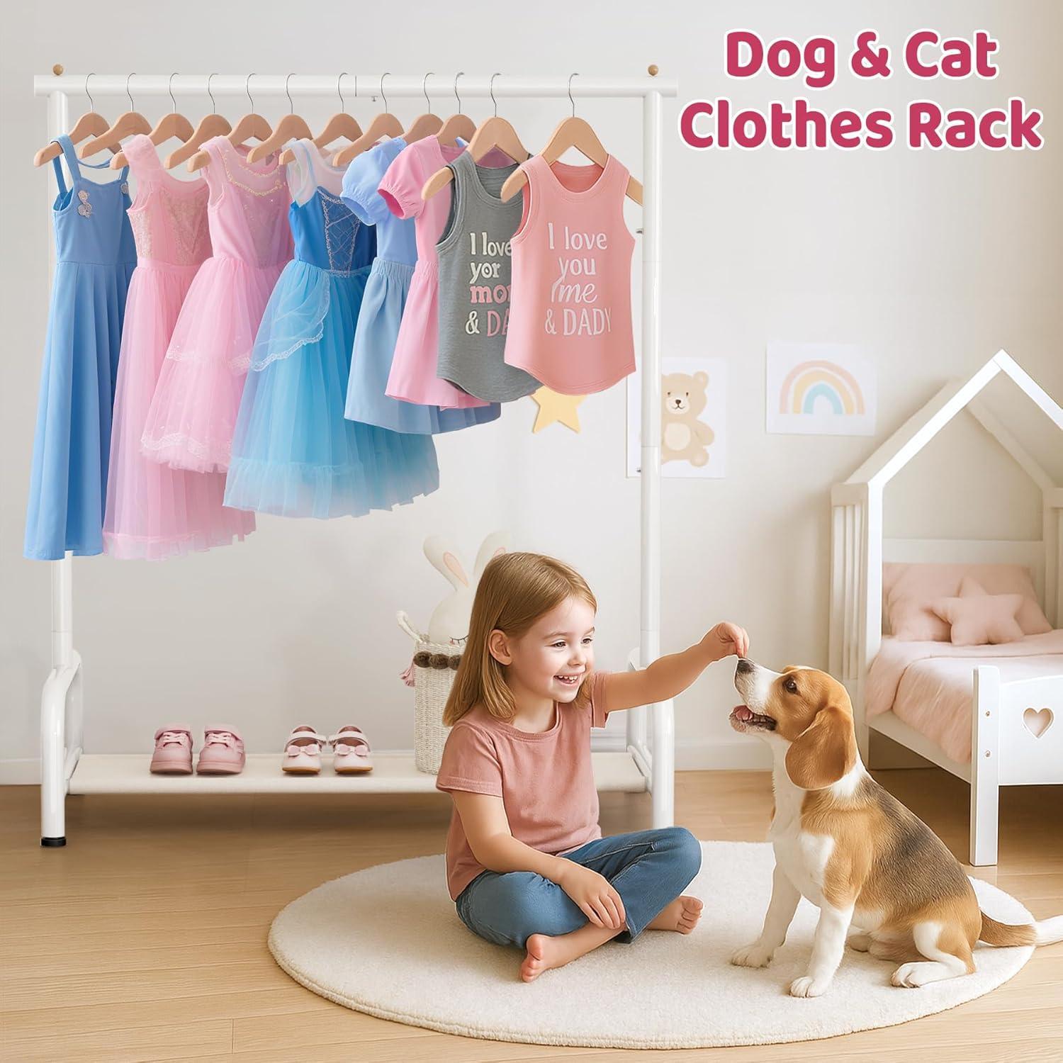 Rack de Ropa para Niños Sleeping Lamb Blanco 81.3x38.1x114.3 cm