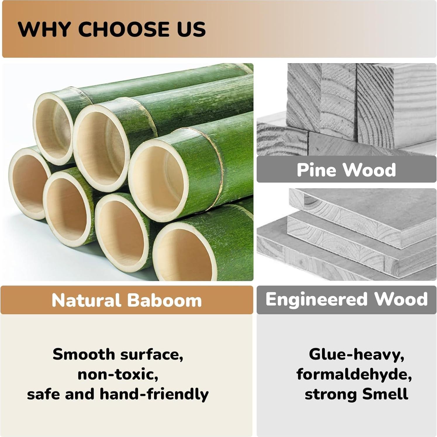 Perchero de Bambú Baveke Plegable para Niños 70x45.7cm