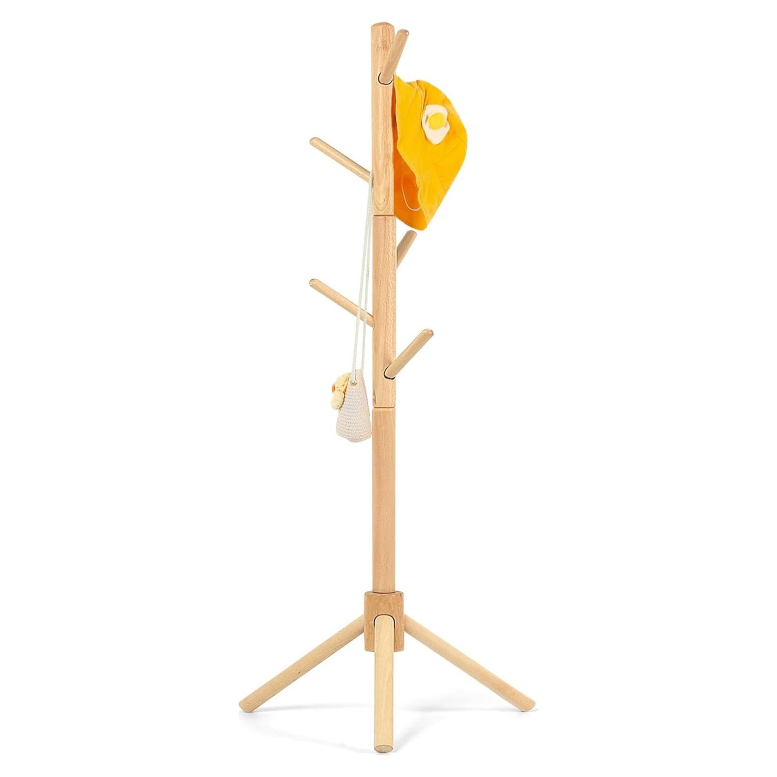 Perchero Infantil Relquorax de Madera de Haya Ajustable 9 Ganchos