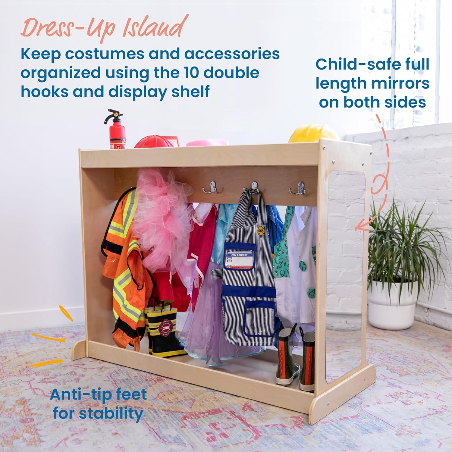 Isla de Disfraces ECR4Kids Natural - Organizador Infantil 115.8 cm