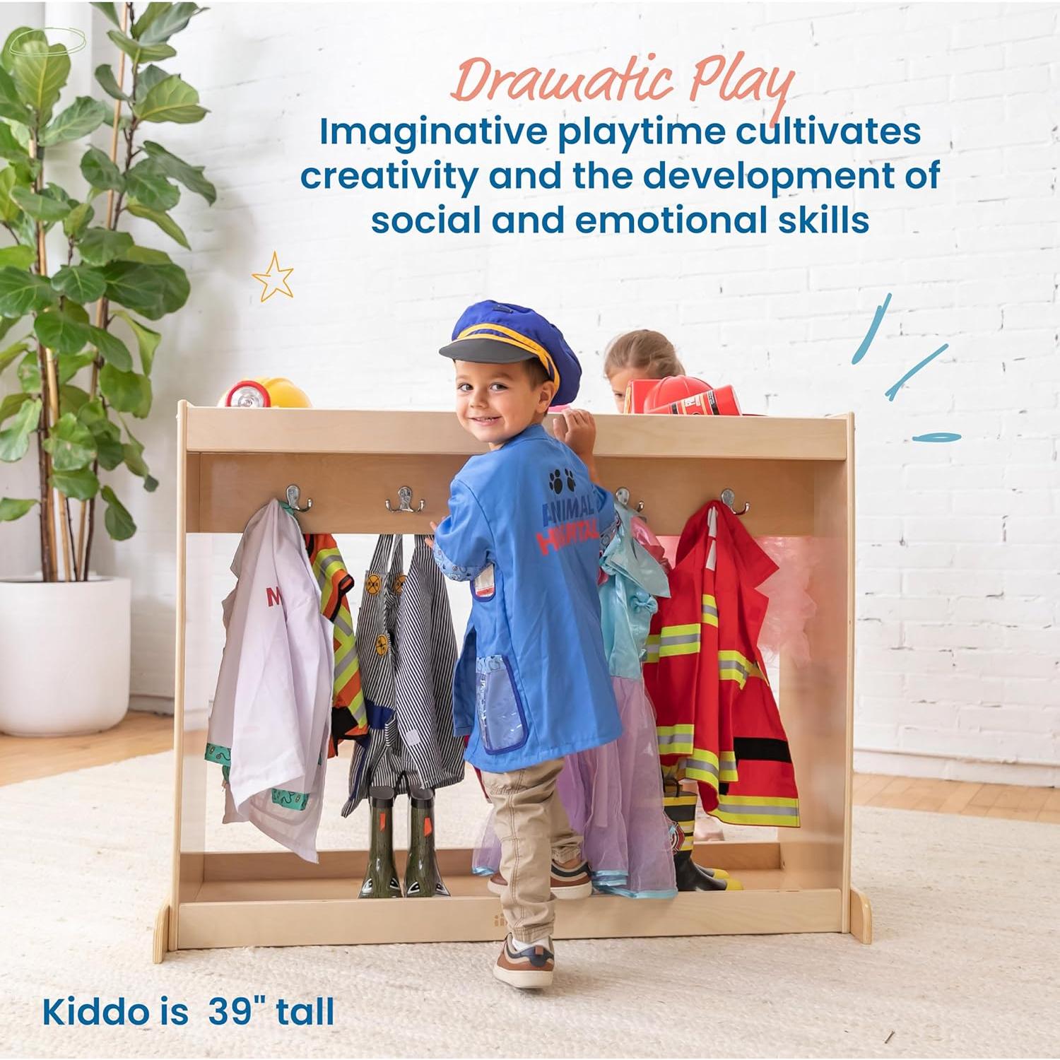 Isla de Disfraces ECR4Kids Natural - Organizador Infantil 115.8 cm