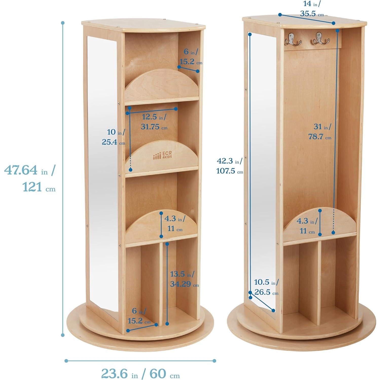 Carrusel Rotatorio de Disfraces ECR4Kids Natural 60cm