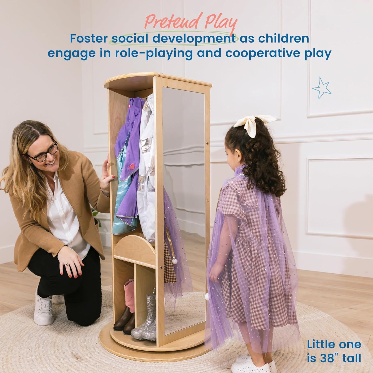 Carrusel Rotatorio de Disfraces ECR4Kids Natural 60cm