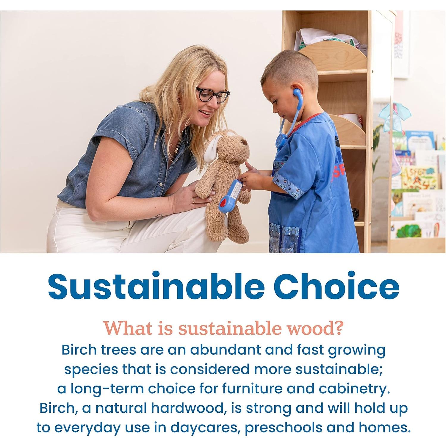 Carrusel Rotatorio de Disfraces ECR4Kids Natural 60cm