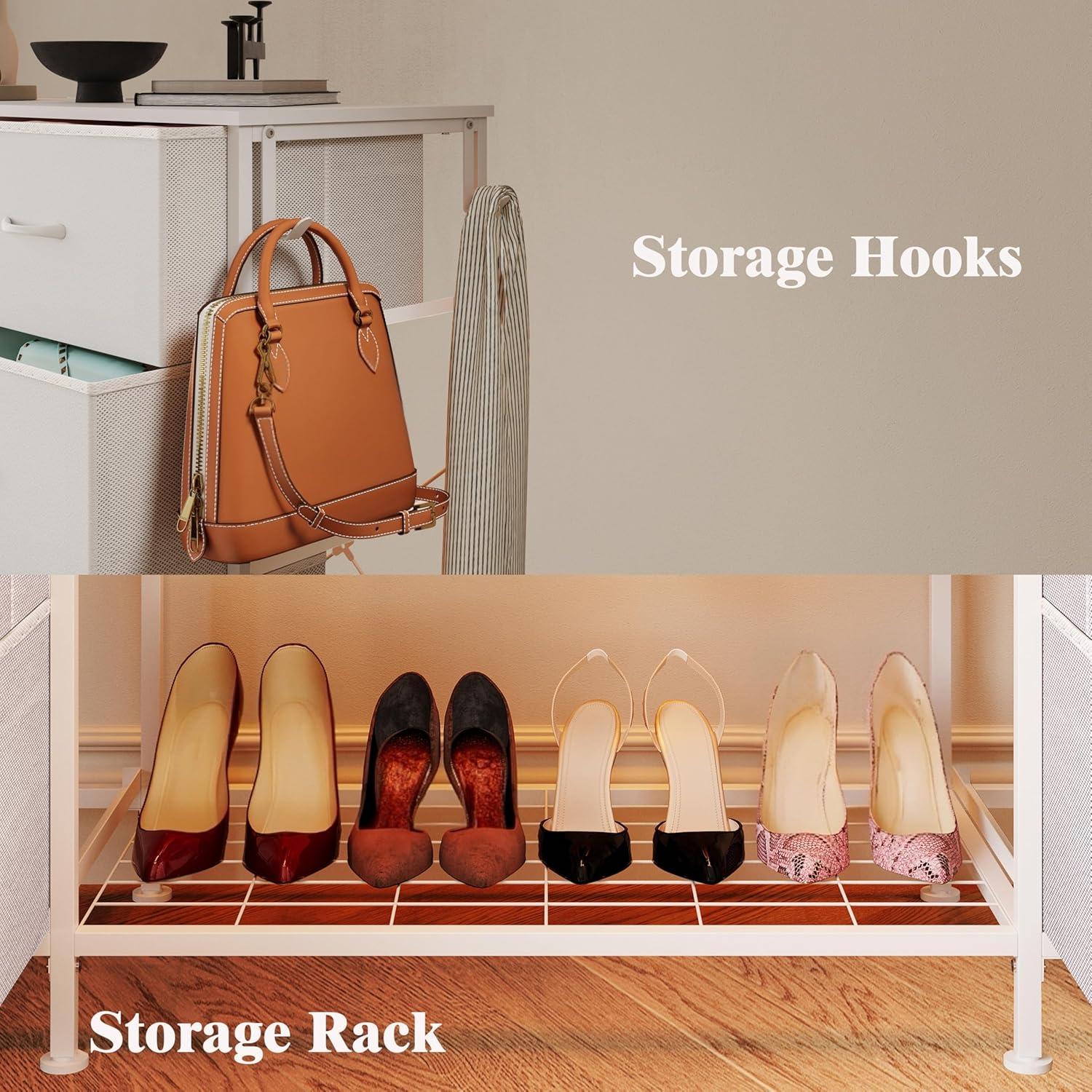 Cómoda LUMTOK 10 Cajones con Estante Colgante y LED