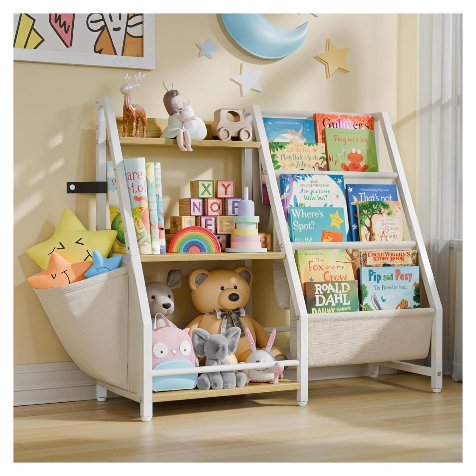 Estantería de Libros y Juguetes LATIBELL 3 Niveles Madera Clara