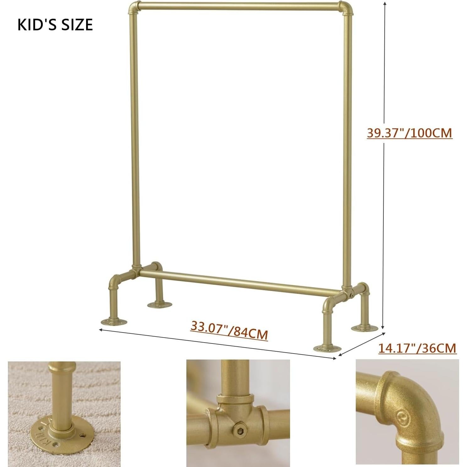 Perchero de Ropa para Niños DOFURNILIM Dorado 100x84 cm