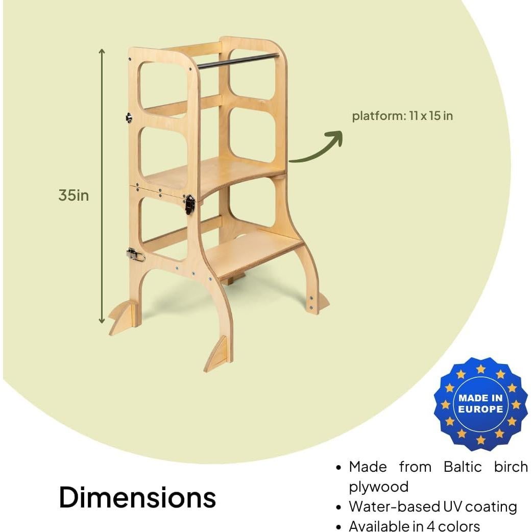 Torre de Ayuda Montessori Ette Tete Step'n'Sit - Mesa 2 en 1
