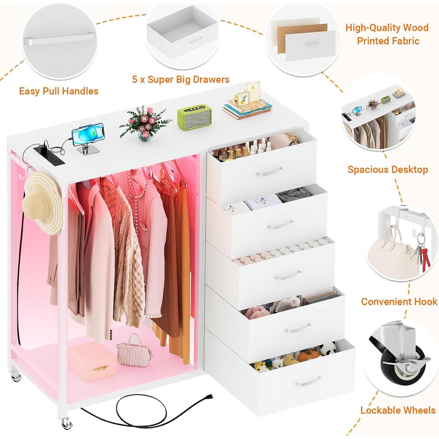 Cajonera Cyclysio CS-5C con 5 Cajones, Estación de Carga y LED