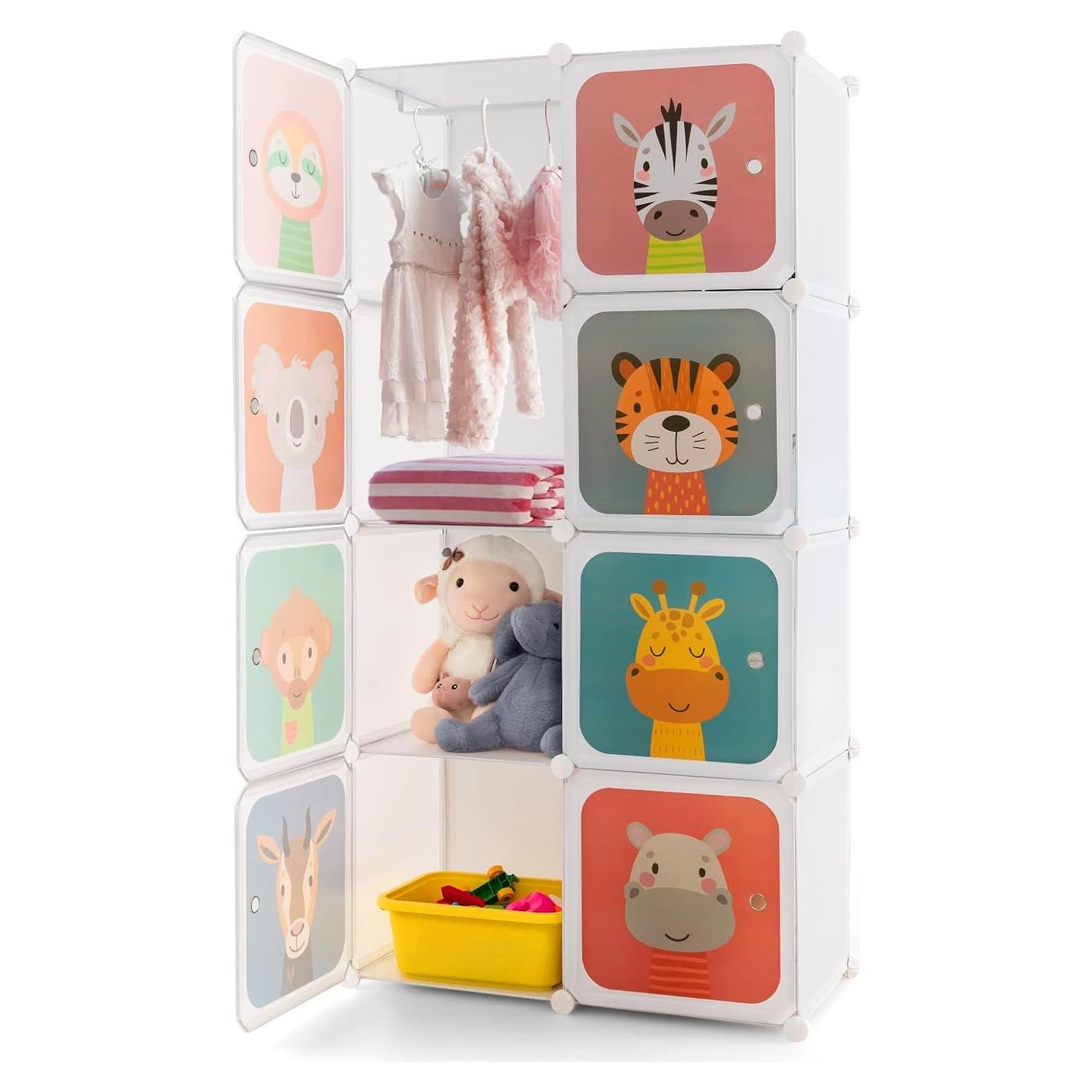 Armario Infantil Costzon 8 Cubos Blanco Organizador Modular