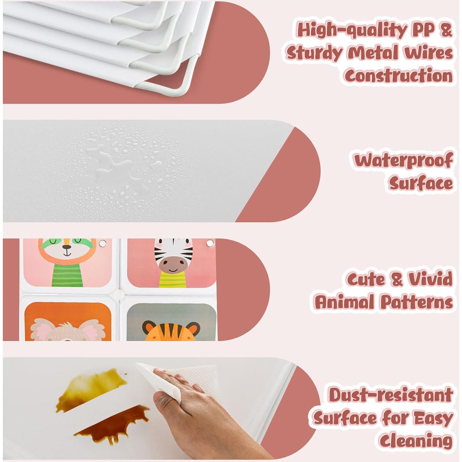 Armario Infantil Costzon 8 Cubos Blanco Organizador Modular