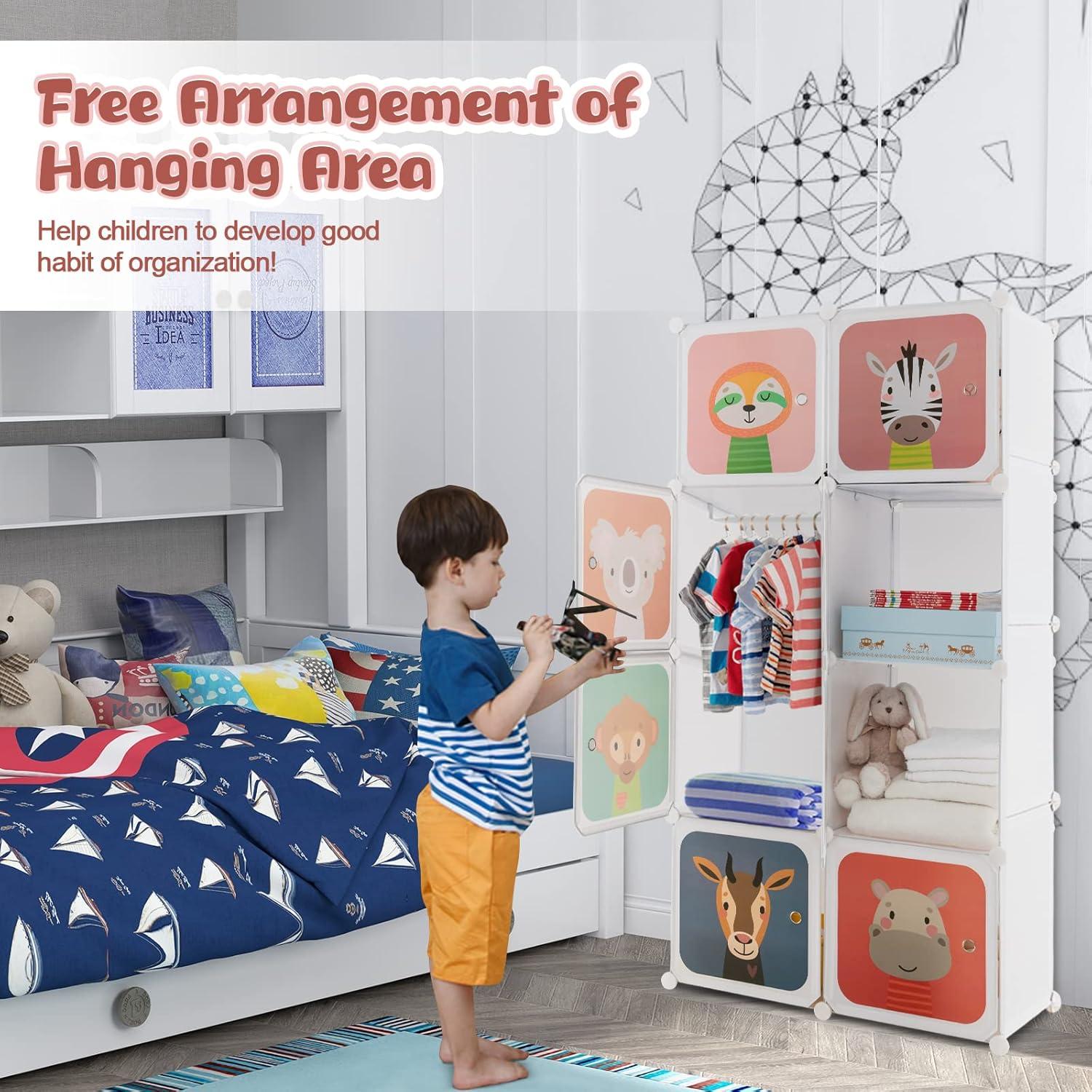 Armario Infantil Costzon 8 Cubos Blanco Organizador Modular