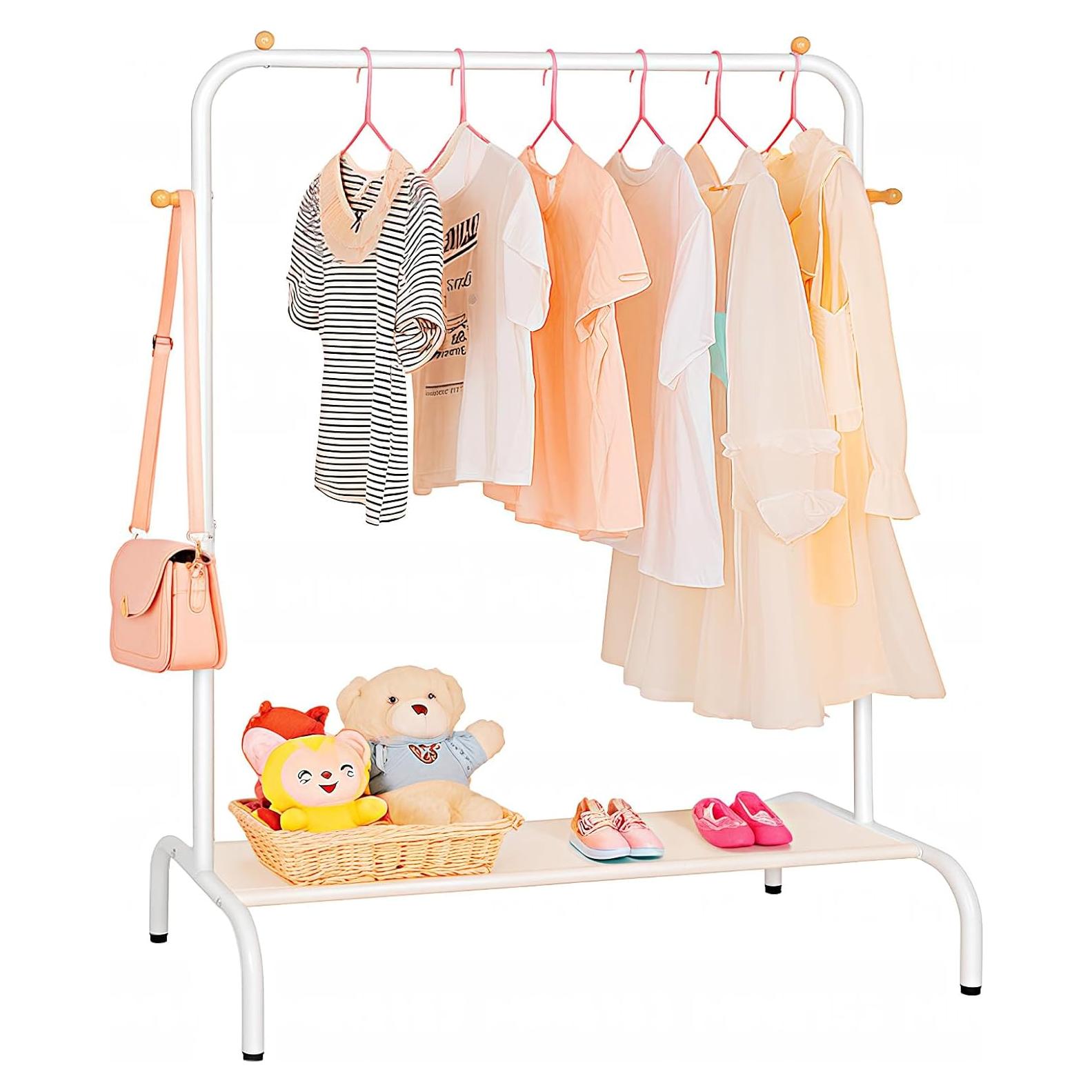 Perchero para Niños GwJI5do con Estante Blanco 81x114 cm