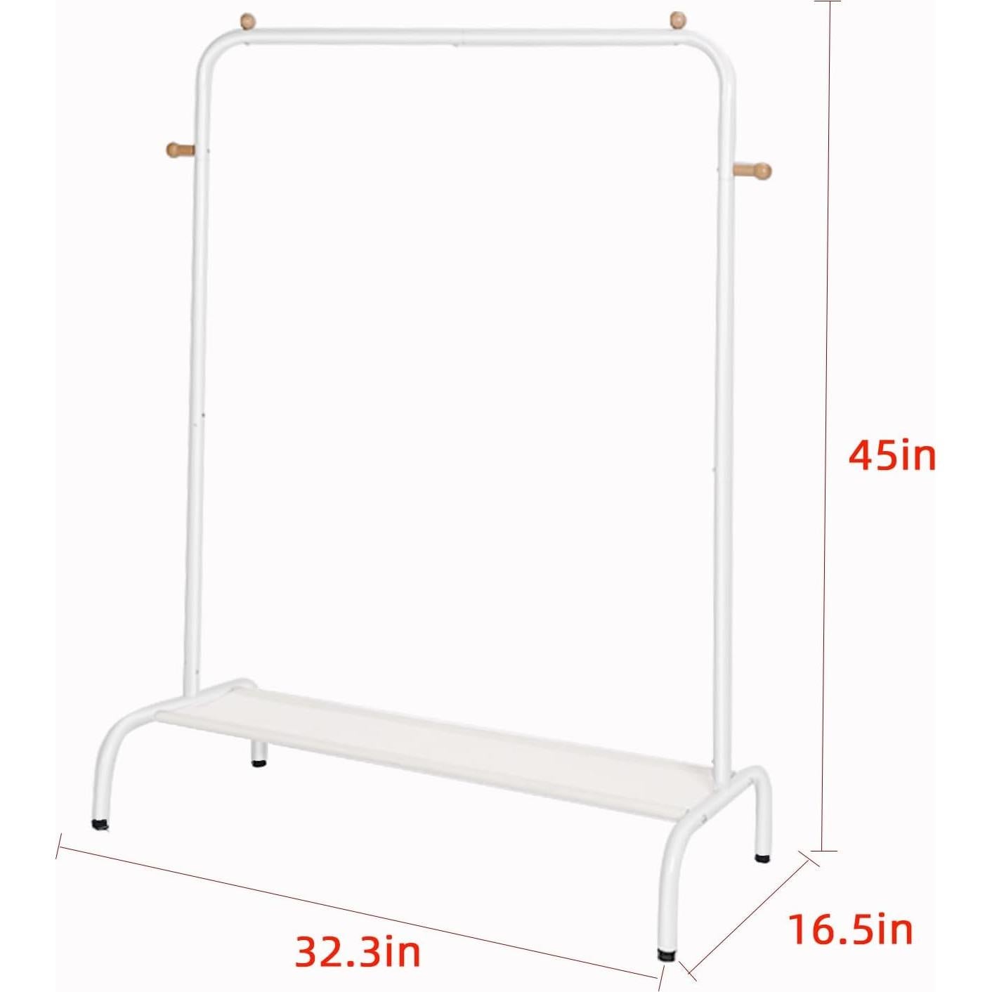 Perchero para Niños GwJI5do con Estante Blanco 81x114 cm