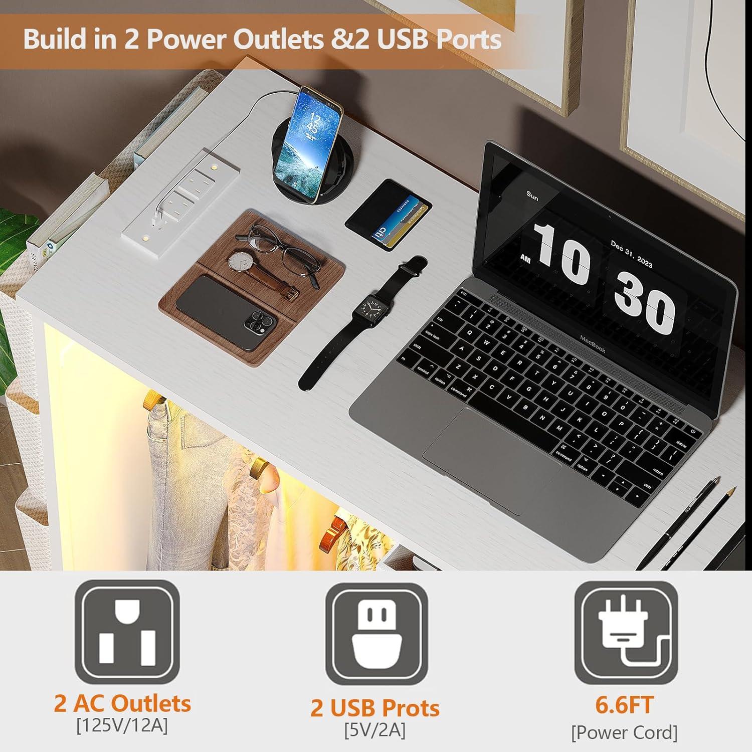 Cómoda WODRAWER de 6 Cajones con Estación de Carga y LED