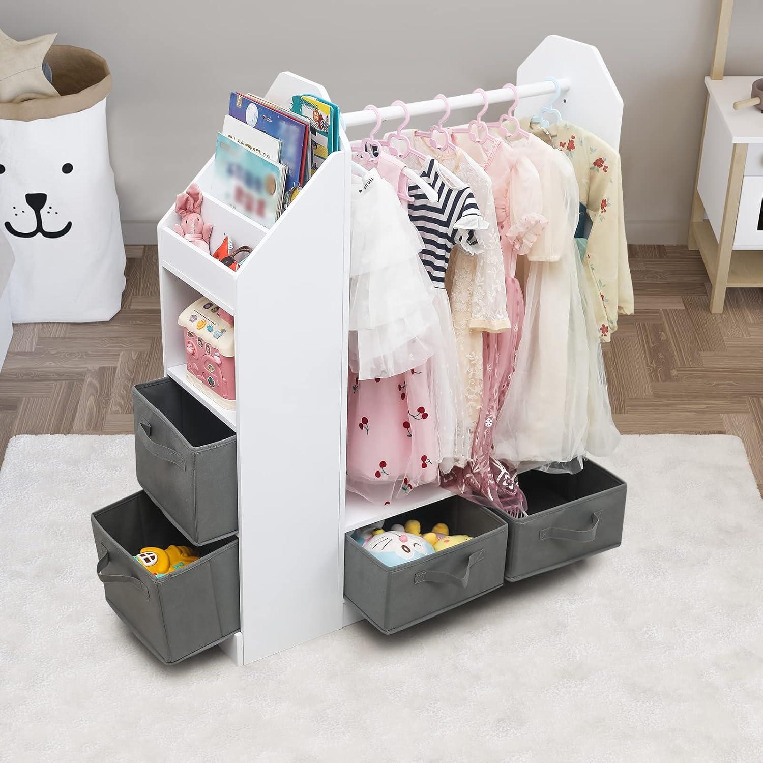 Vestidor Infantil Karl Home con Espejo Blanco 106.9 cm