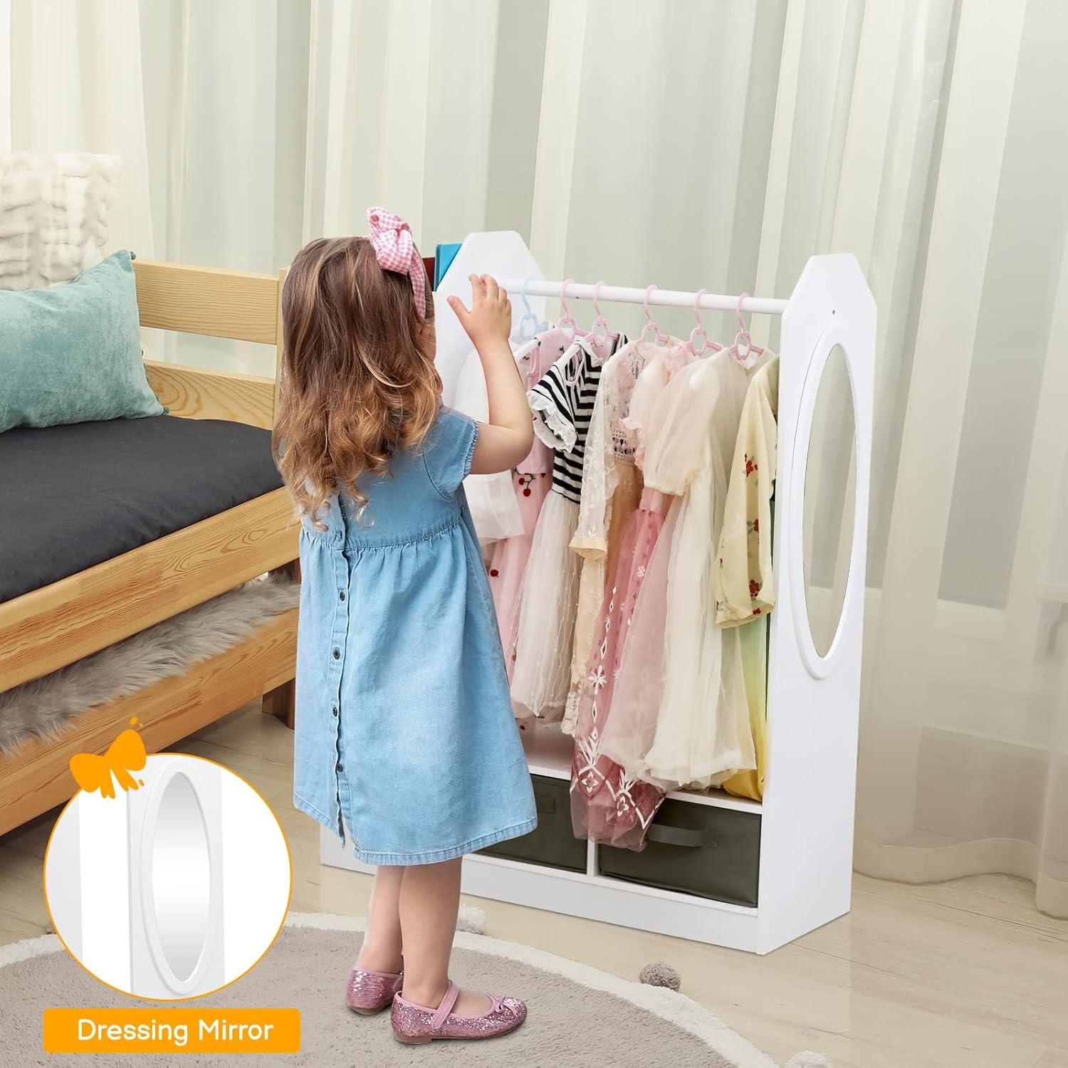 Vestidor Infantil Karl Home con Espejo Blanco 106.9 cm