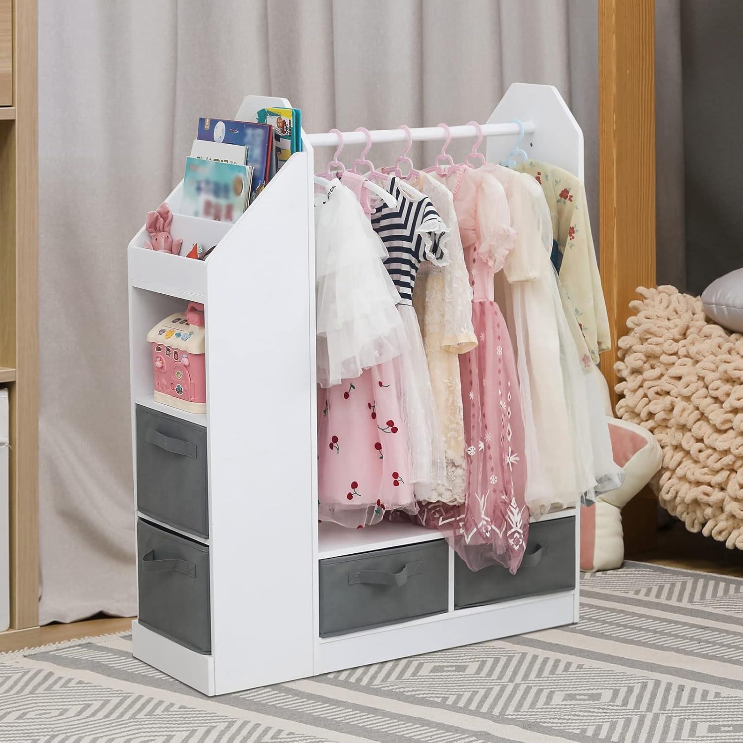 Vestidor Infantil Karl Home con Espejo Blanco 106.9 cm