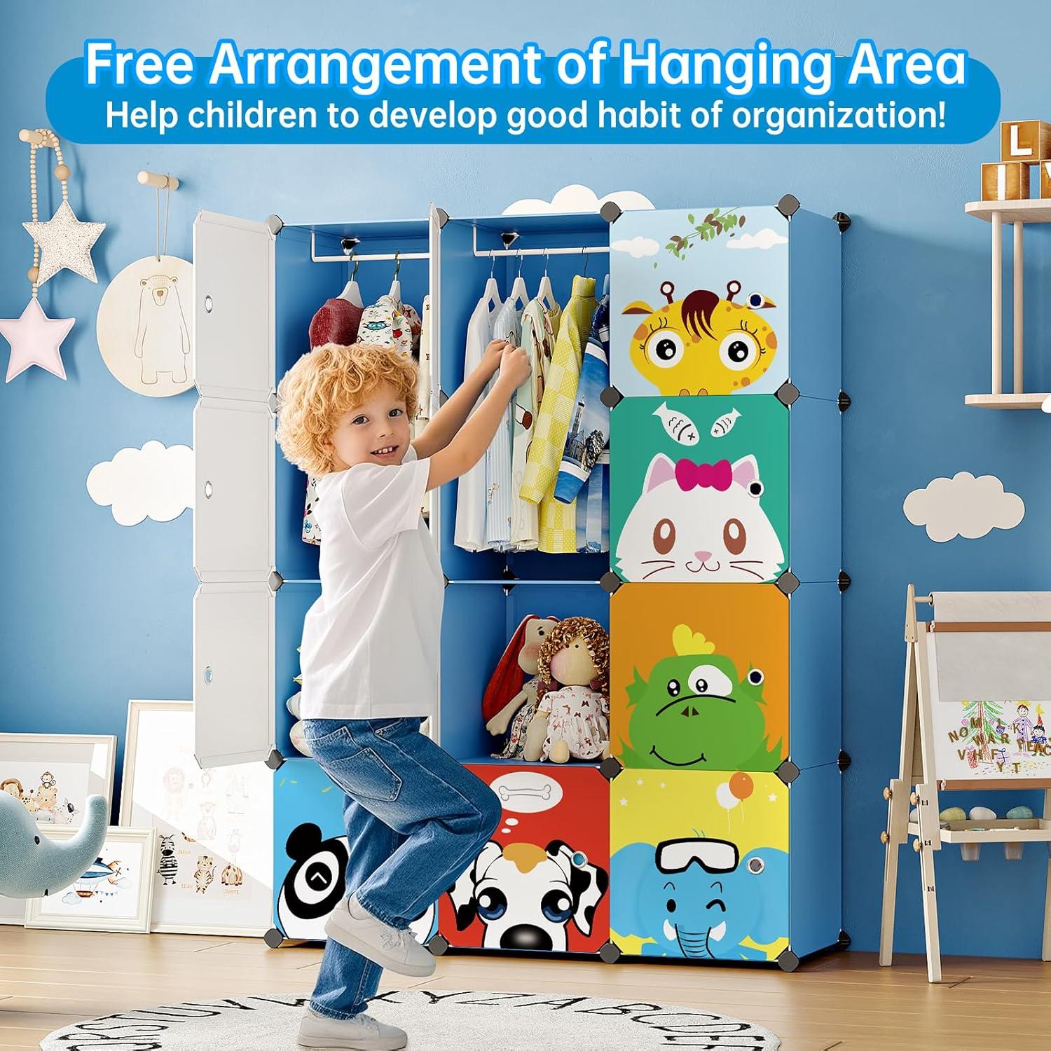 Armario Infantil MAGINELS Azul 12 Cubos 111x37x148cm