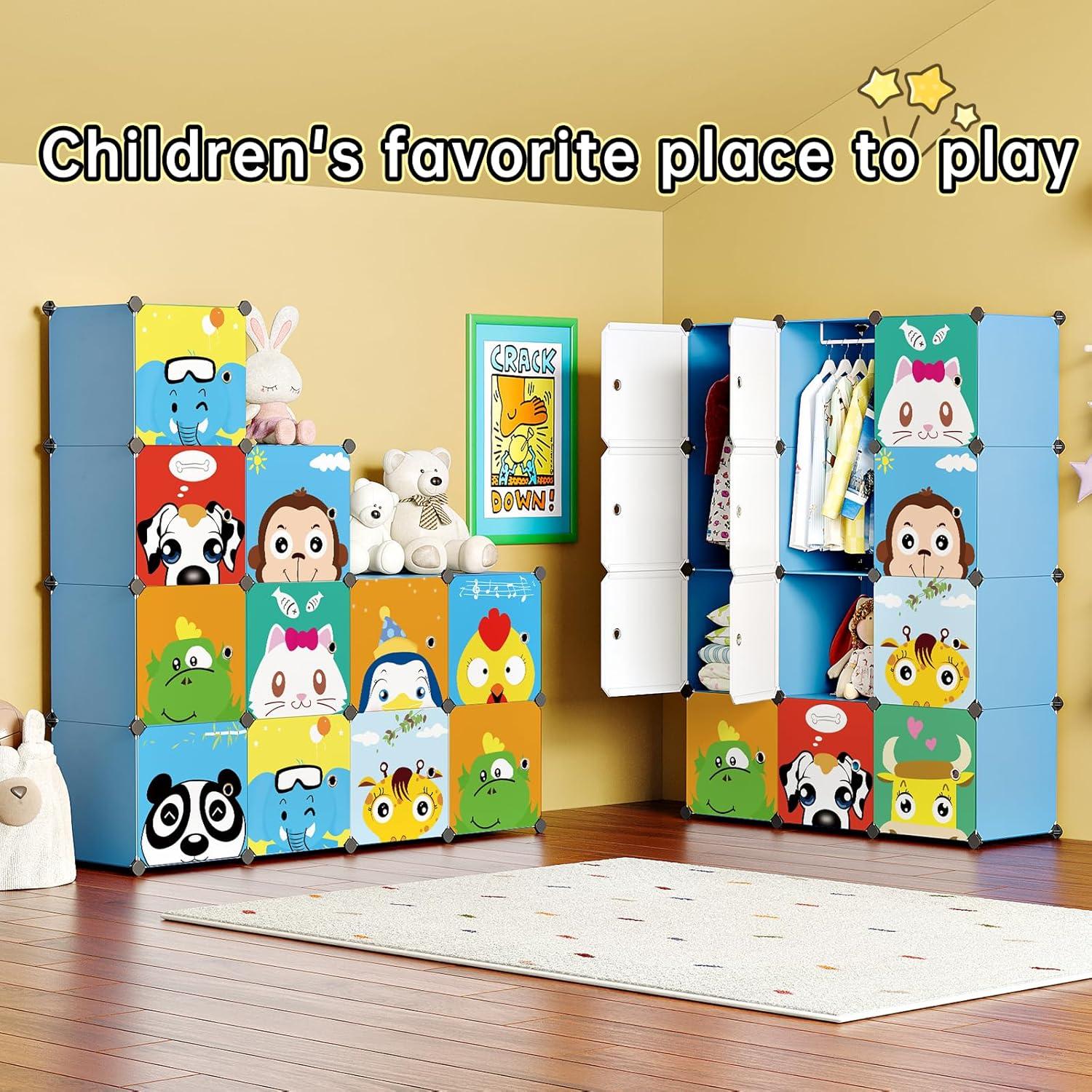 Armario Infantil MAGINELS Azul 12 Cubos 111x37x148cm