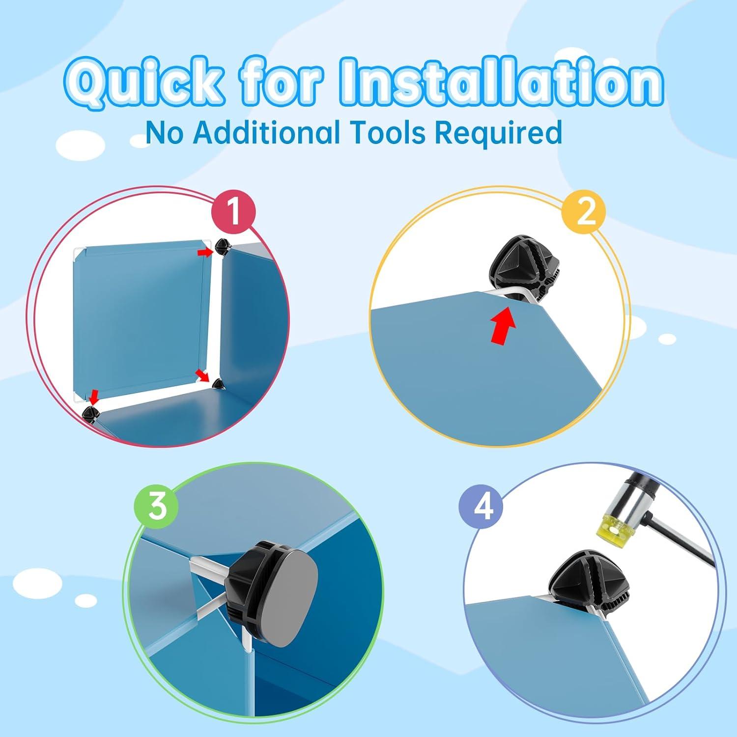 Armario Infantil MAGINELS Azul 12 Cubos 111x37x148cm