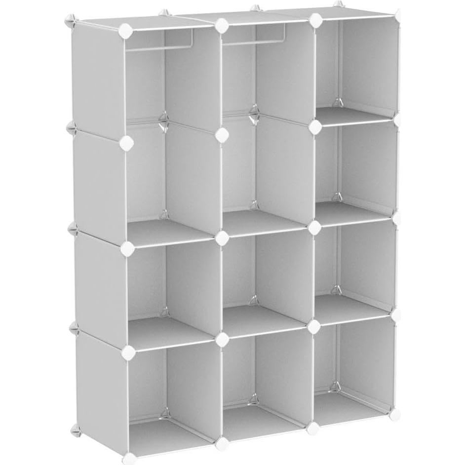 Armario para Bebés VIPZONE Blanco 12 Cubos 90x40x120 cm