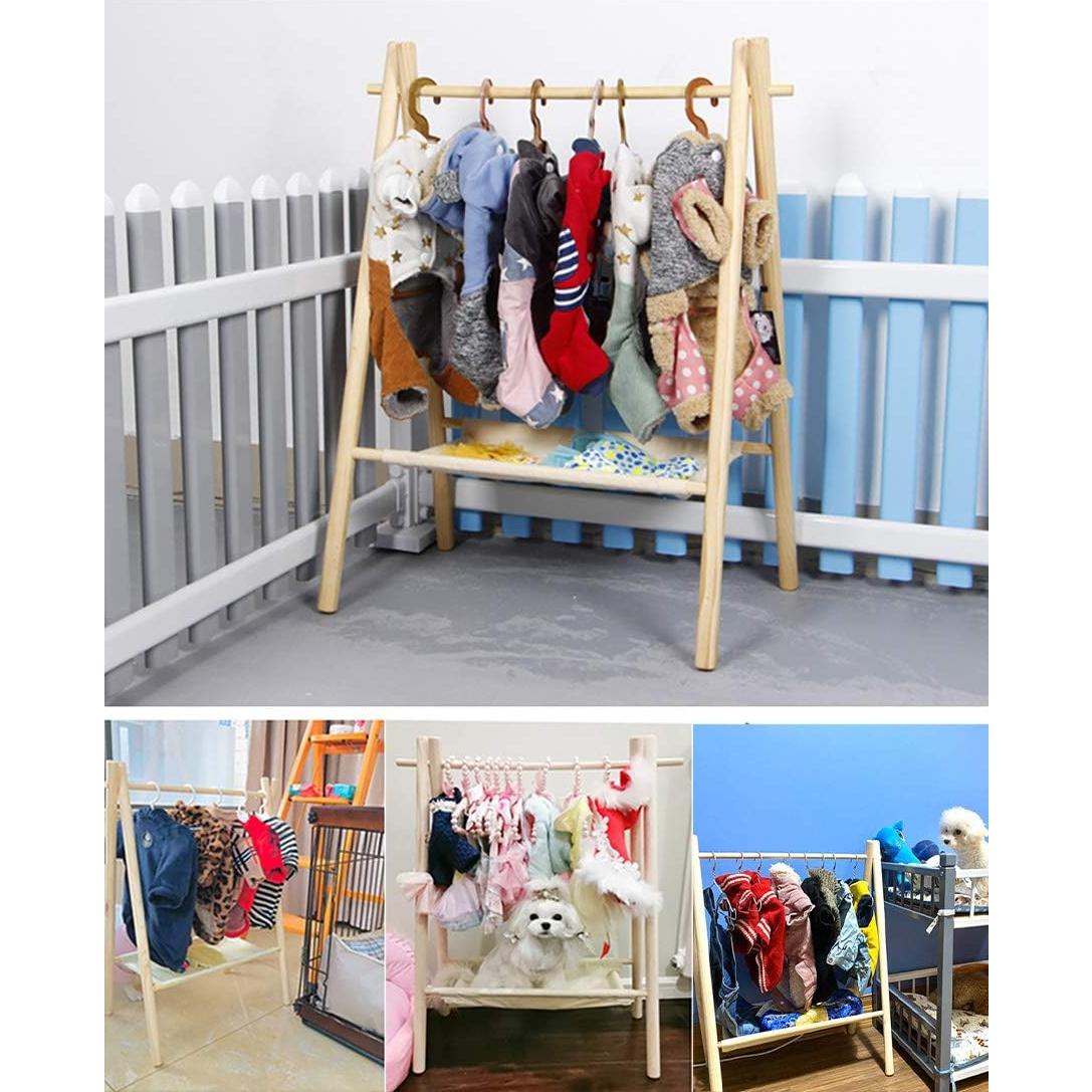 Perchero de Madera Morimoe Grande Beige para Mascotas y Bebés