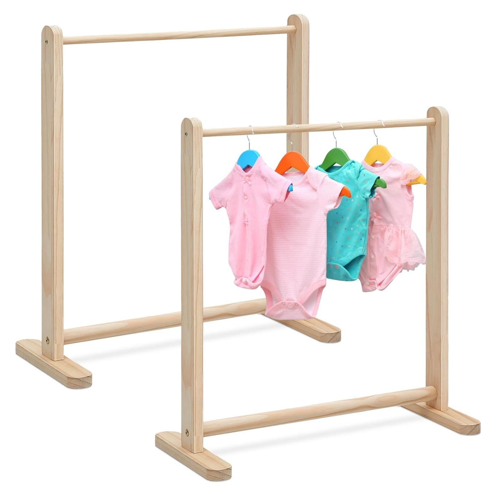 Rack de Ropa Infantil Barydat 2 Piezas Madera 56x24x62 cm