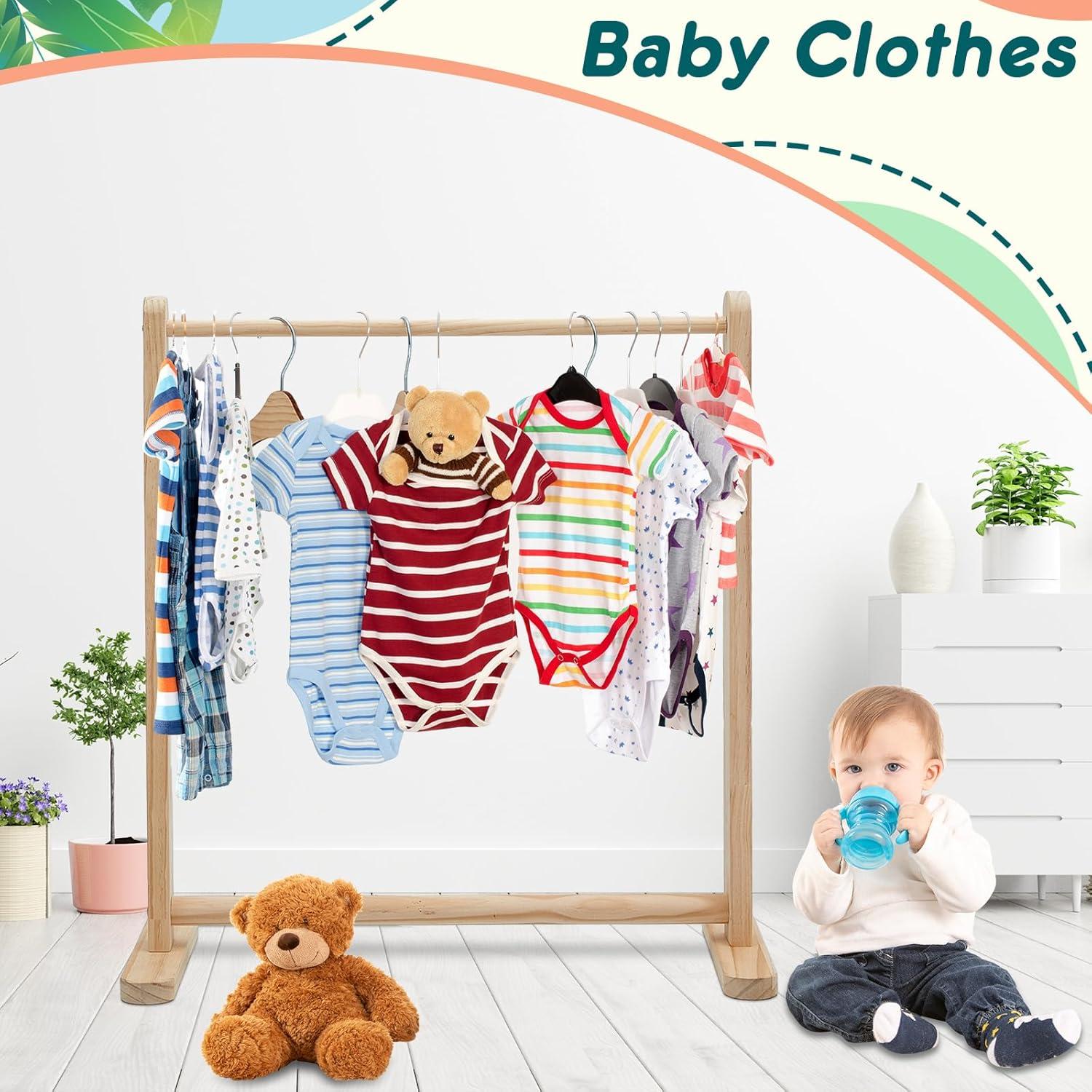 Rack de Ropa Infantil Barydat 2 Piezas Madera 56x24x62 cm