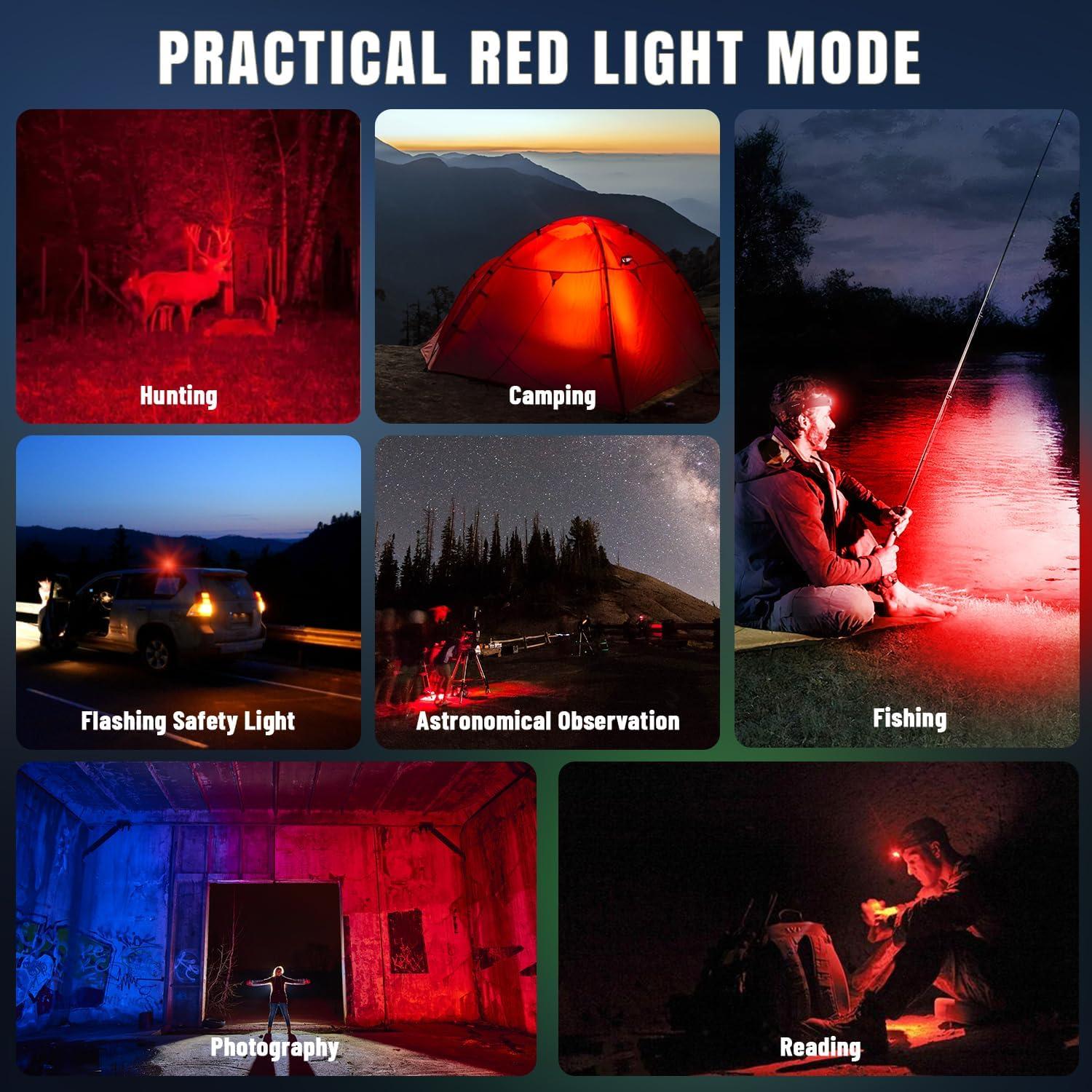 Linterna Frontal Brinyte HC01 1000 Lúmenes Recargable USB-C