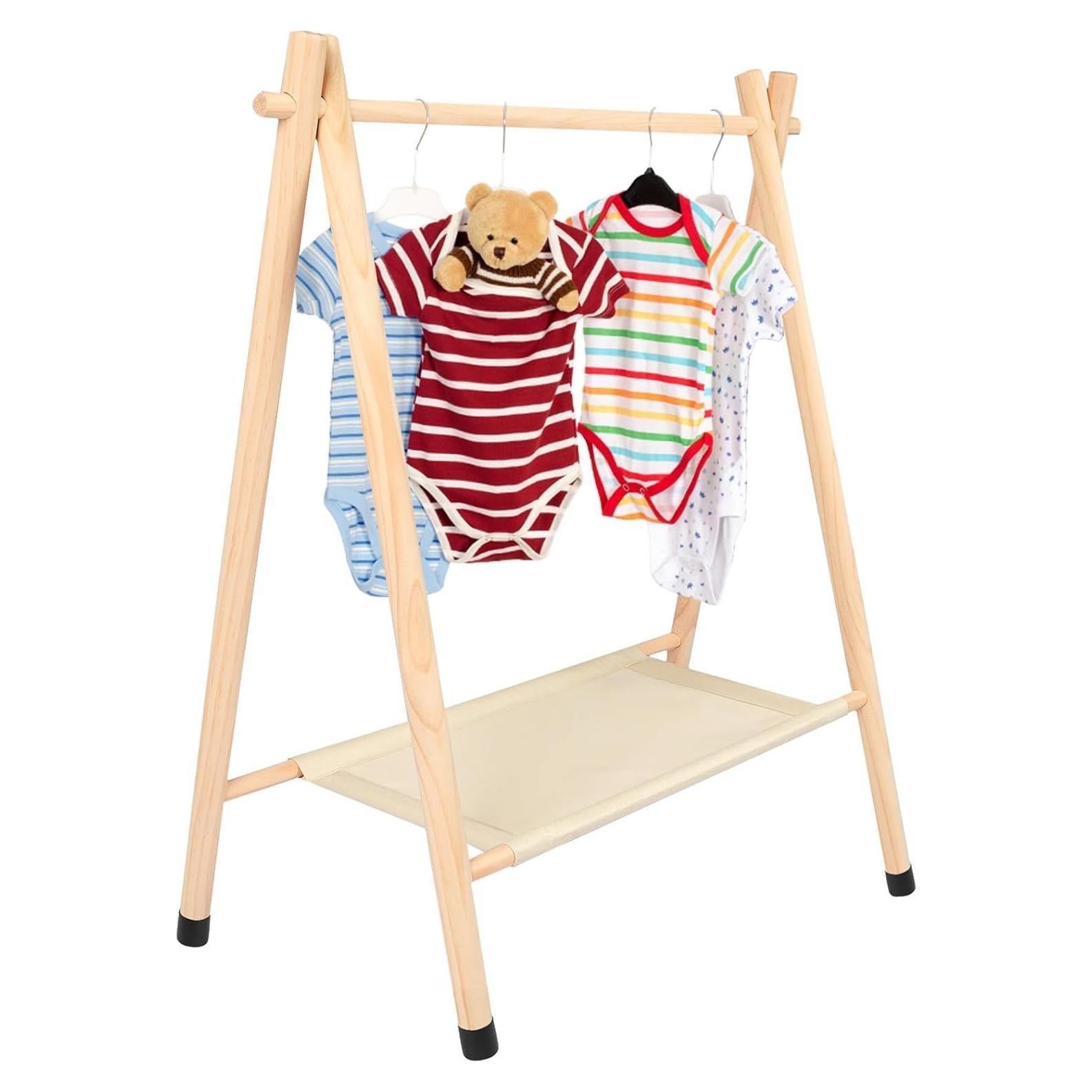 Perchero para Bebés Queekay de Madera Natural 82 cm