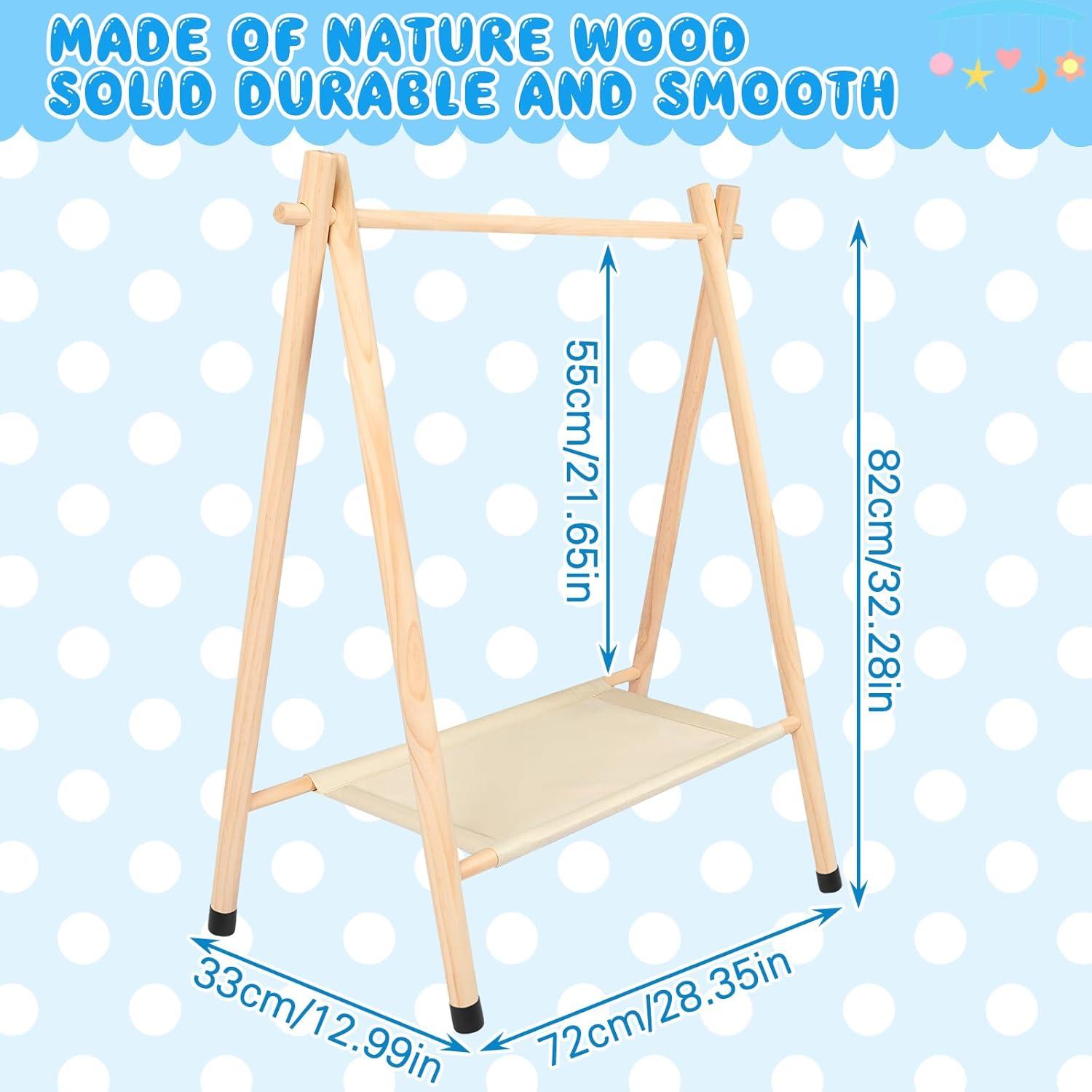 Perchero para Bebés Queekay de Madera Natural 82 cm