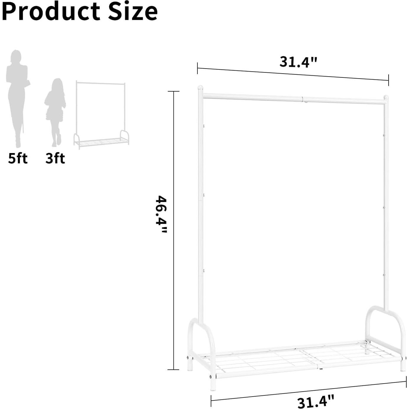 Perchero para Niños Becomrock Blanco con Estante de Almacenamiento