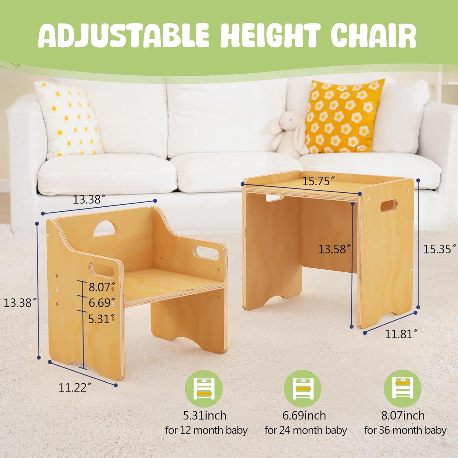 Conjunto Mesa y Silla Montessori MallBest - Altura Ajustable