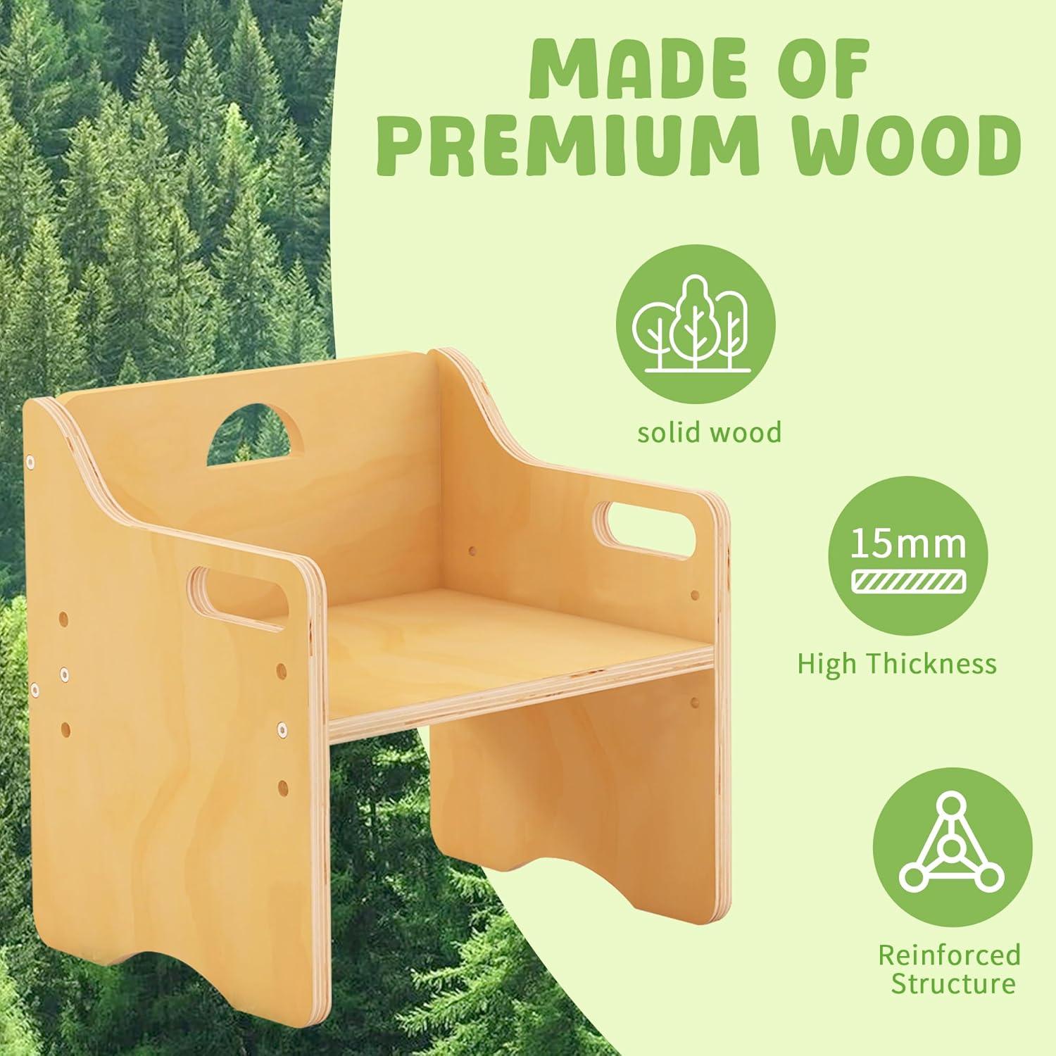 Conjunto Mesa y Silla Montessori MallBest - Altura Ajustable