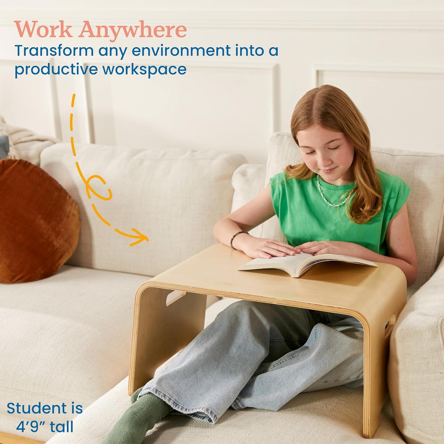 Escritorio de Rodillo ECR4Kids Natural para Niños y Adolescentes