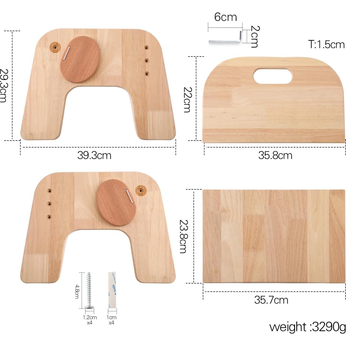 Silla de Madera Natural Ajustable para Niños ibwaae - Mobiliario Montessori