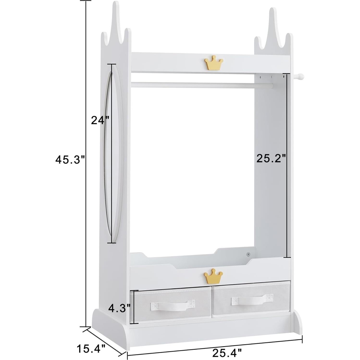 Armario de Almacenamiento para Disfraces de Niños GTOLV Blanco