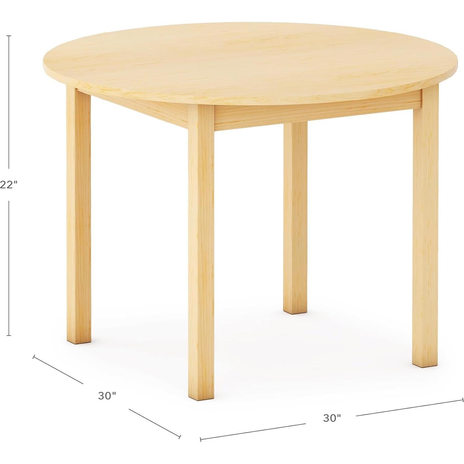 Mesa Redonda EdQ Guidecraft para Aula - Natural, 76.2 cm, 4 Niños