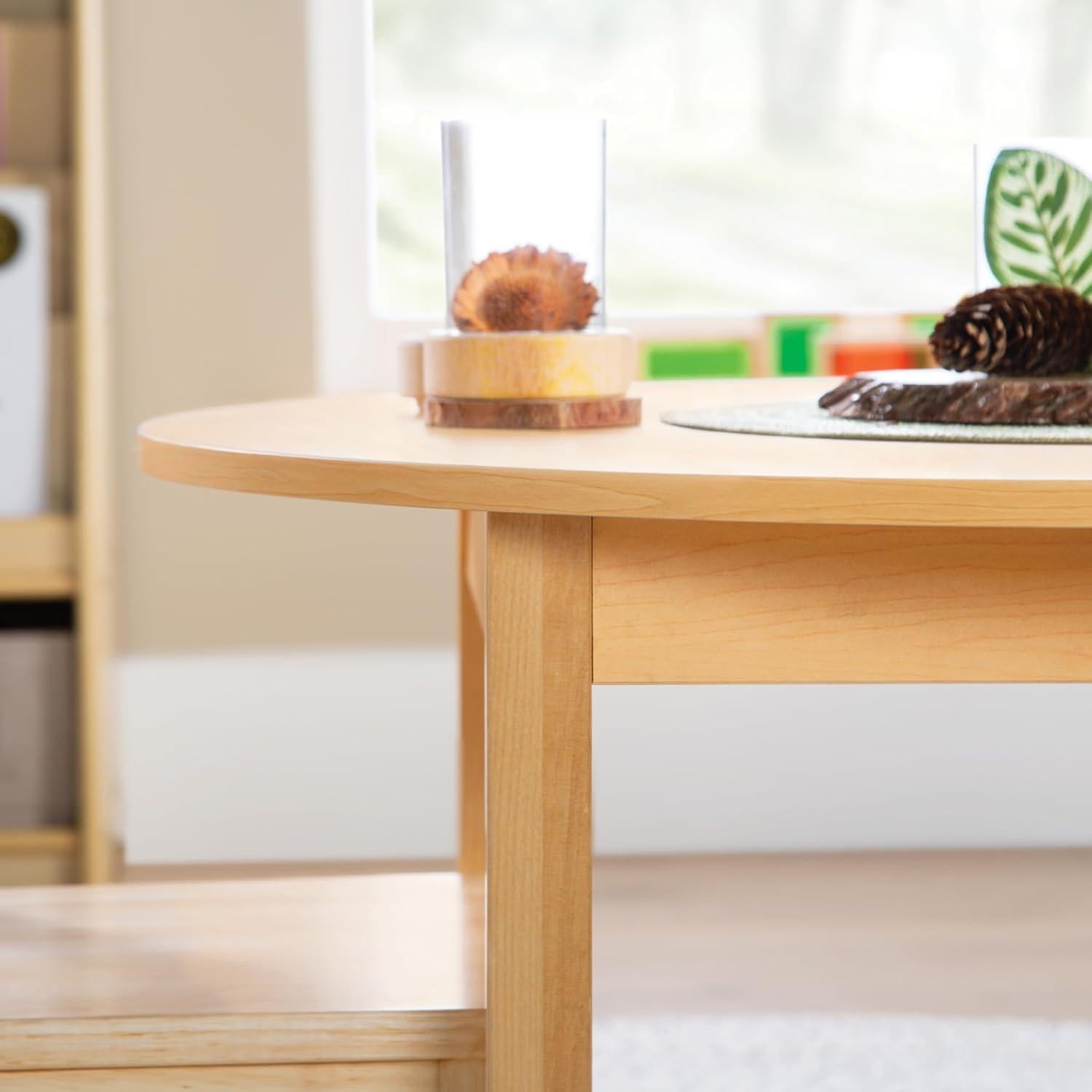 Mesa Redonda EdQ Guidecraft para Aula - Natural, 76.2 cm, 4 Niños