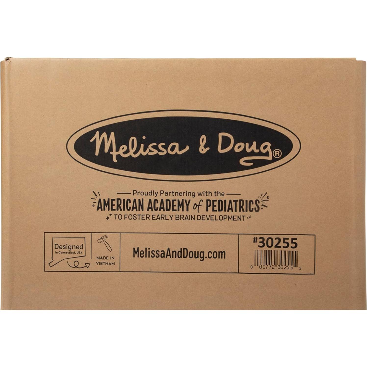 Escritorio de Madera con Tapa Elevable y Silla Melissa & Doug - Gris