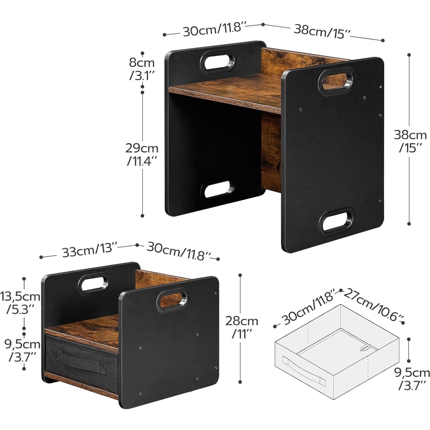 Conjunto de Mesa y Silla HOOBRO para Niños 1-3 Años Marrón Rústico