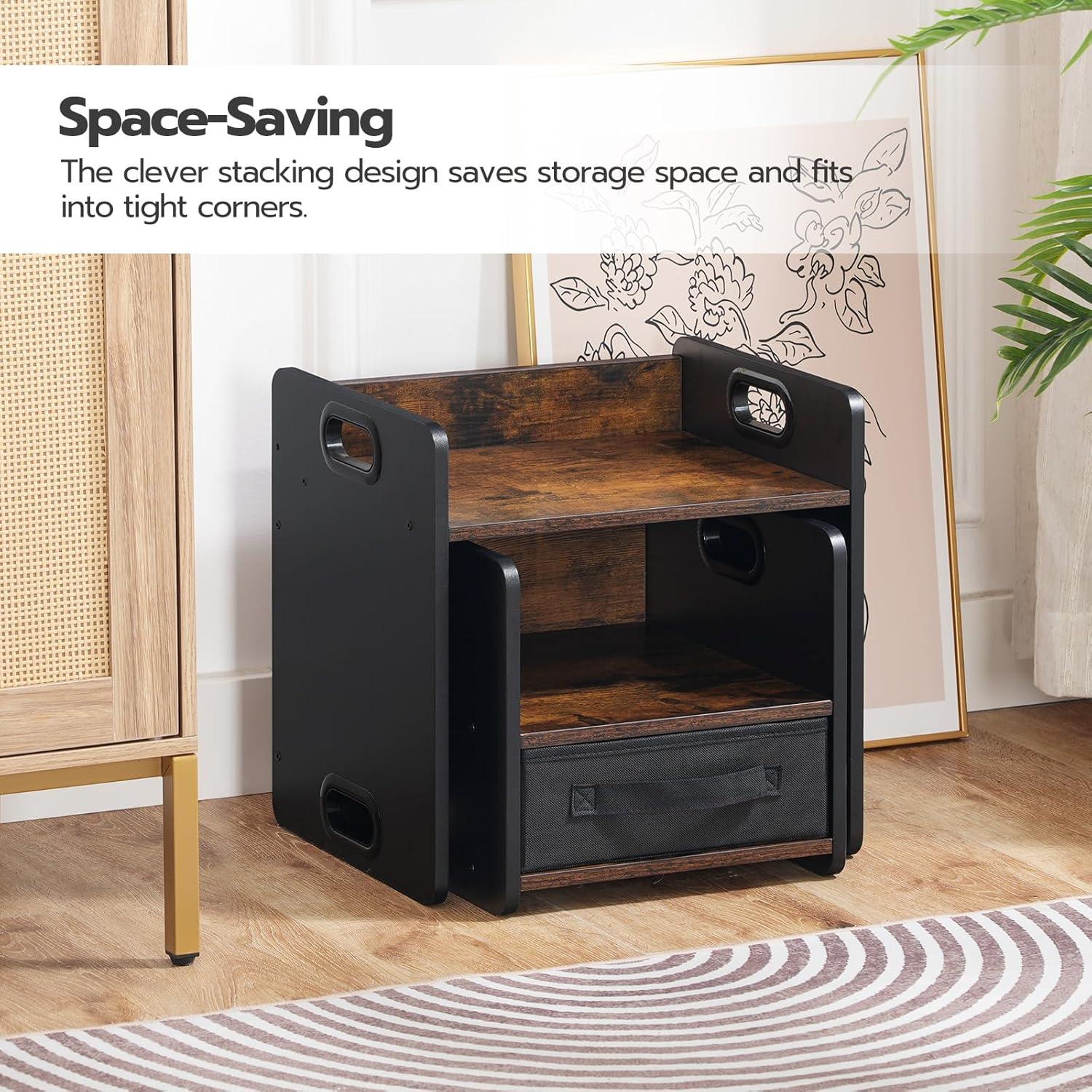 Conjunto de Mesa y Silla HOOBRO para Niños 1-3 Años Marrón Rústico